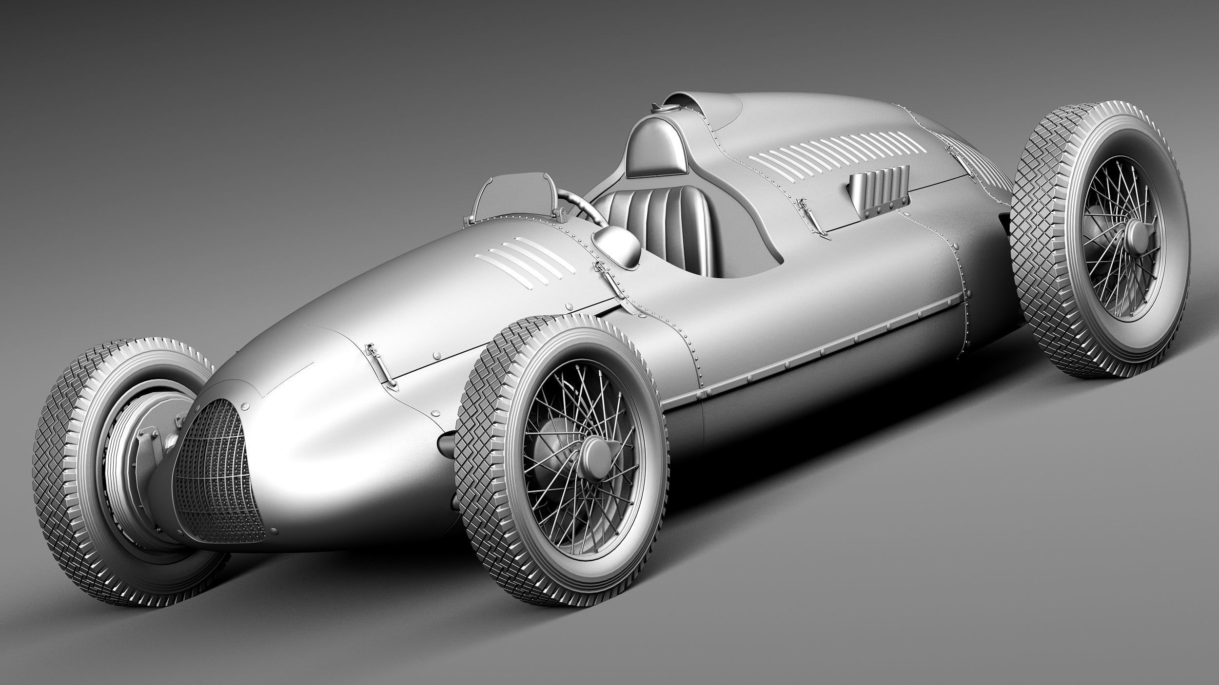 Auto Union type D 1938 3D model_8