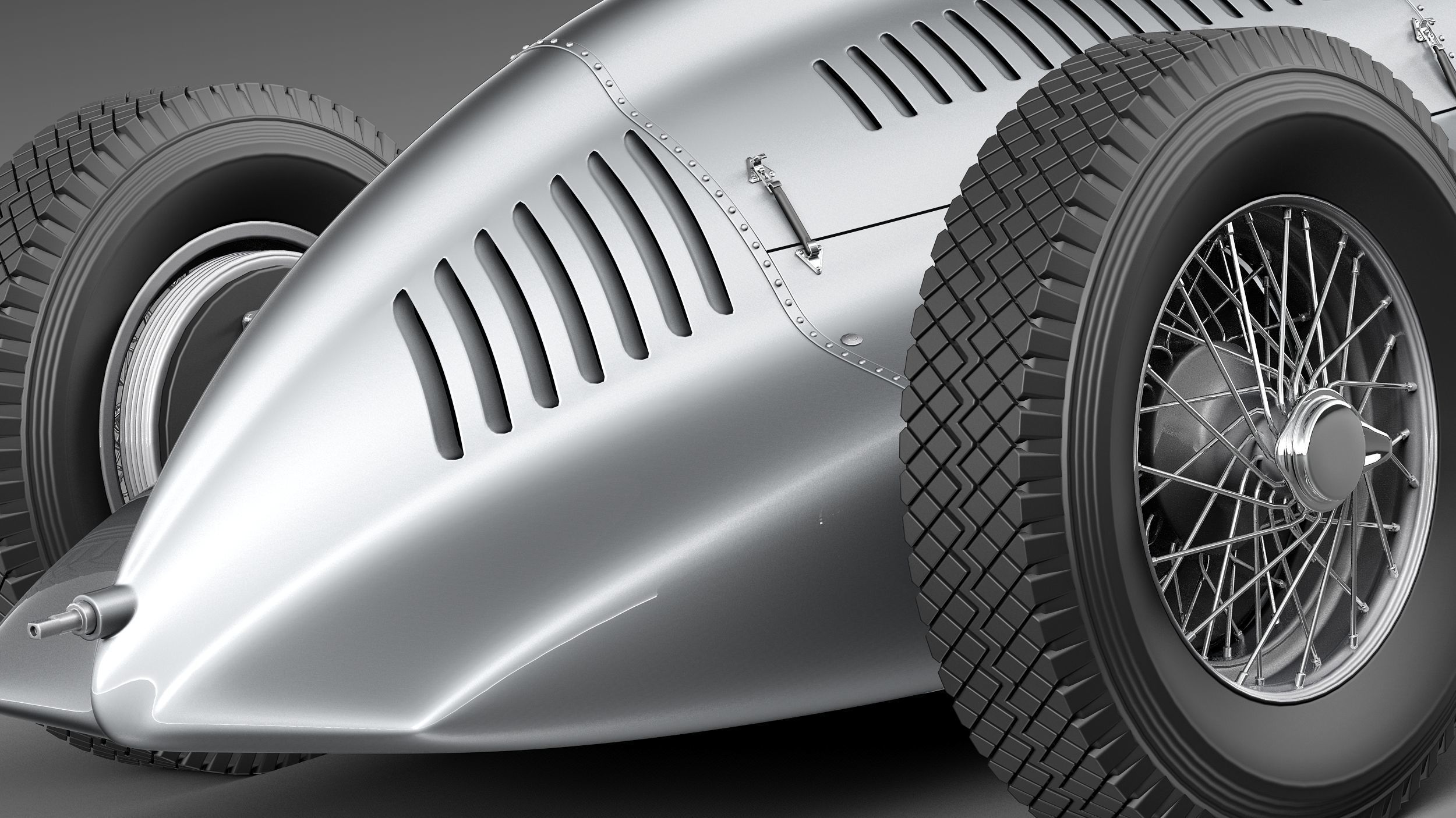 Auto Union type D 1938 3D model_3