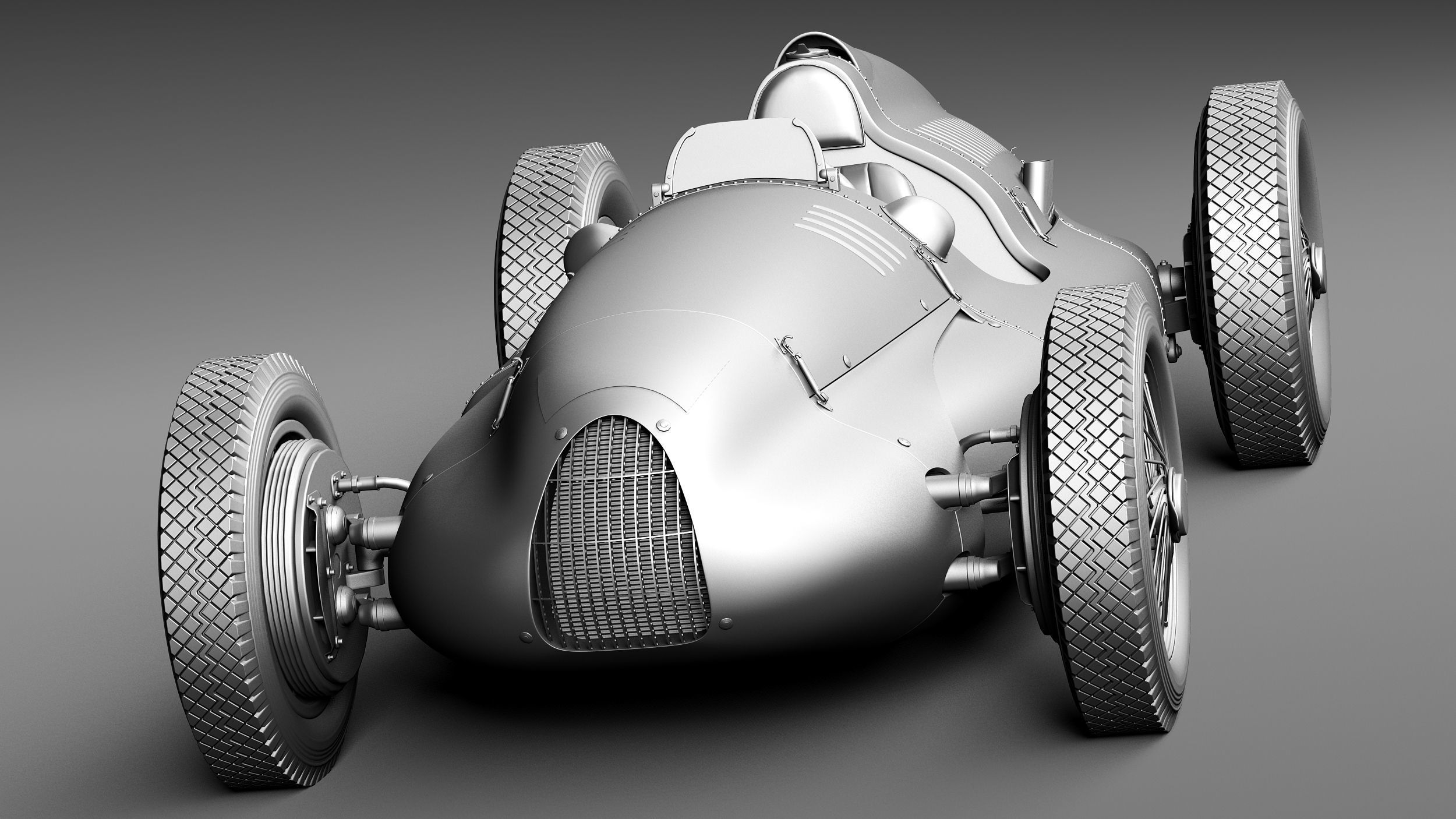 Auto Union type D 1938 3D model_9