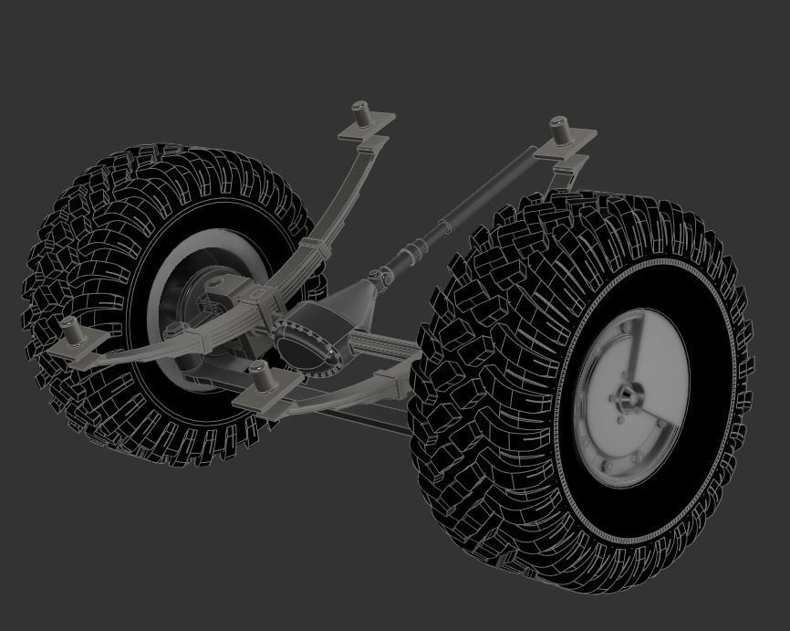 Front axle remodeling for revel 85 7222 3D print model_3
