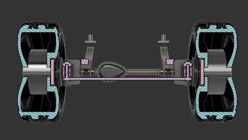 Front axle remodeling for revel 85 7222 3D print model_6