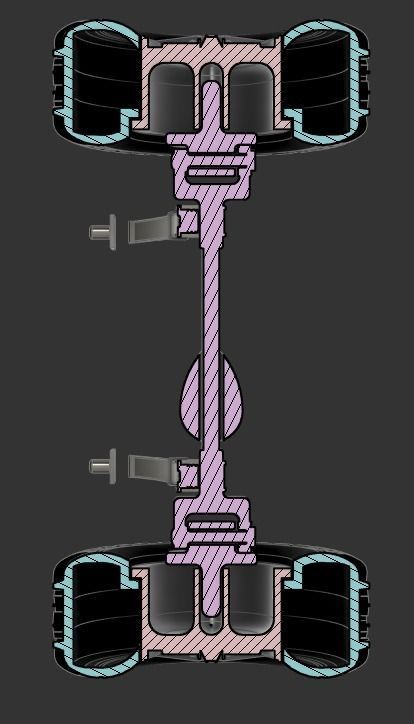 Front axle remodeling for revel 85 7222 3D print model_5