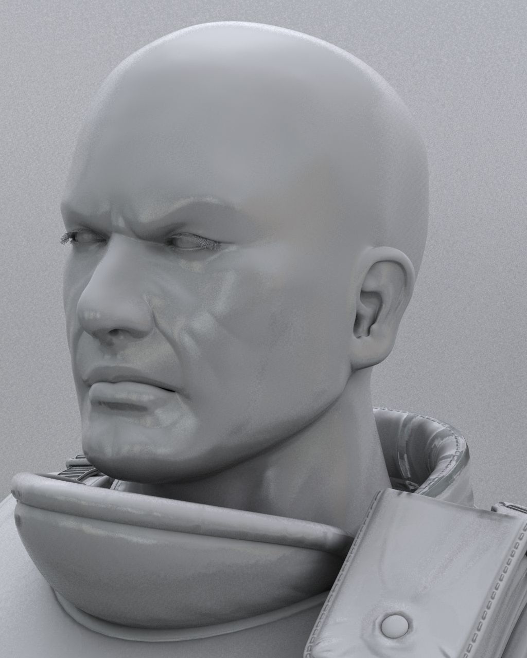 Animated Soldier Low-poly 3D model_16