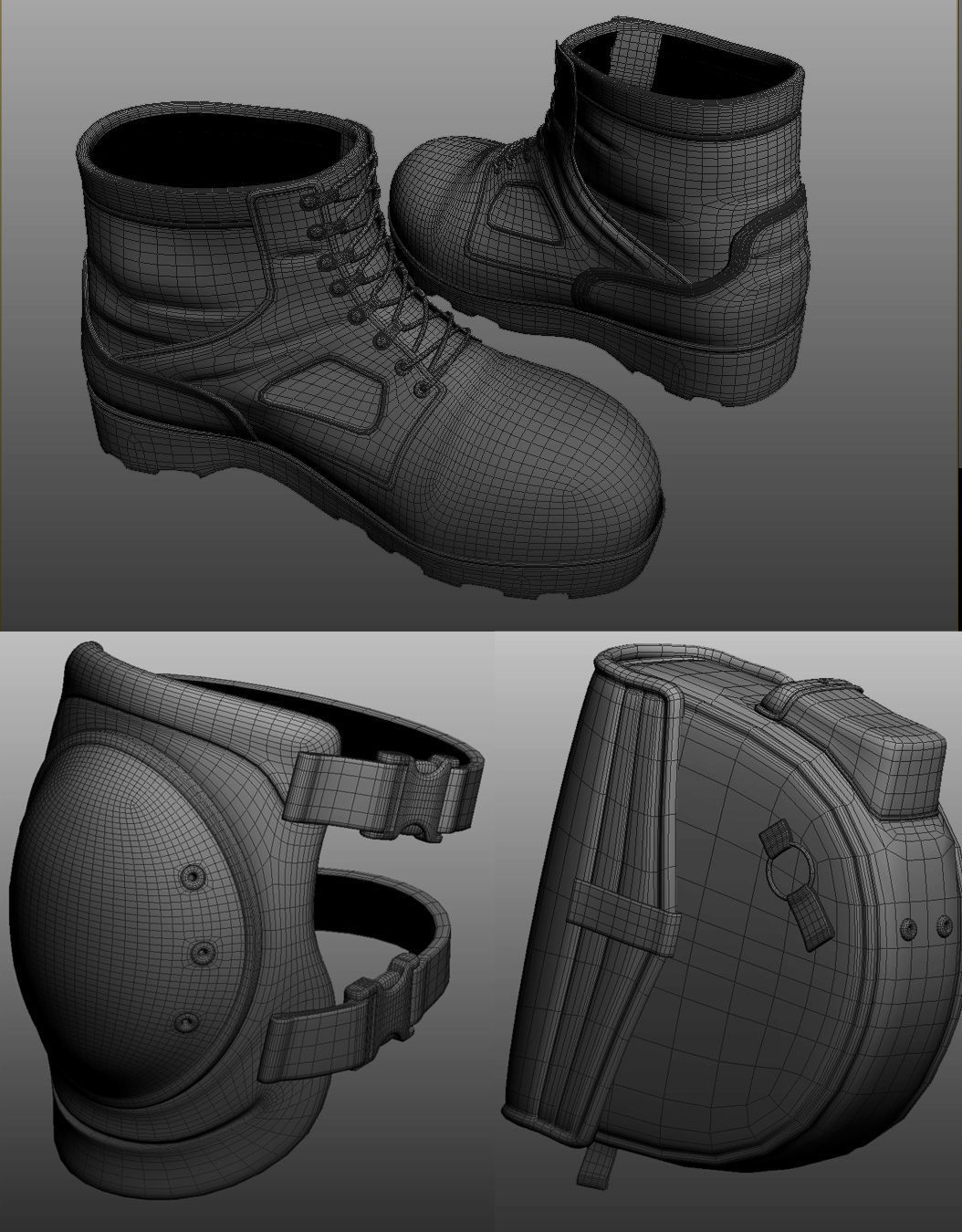 Animated Soldier Low-poly 3D model_13