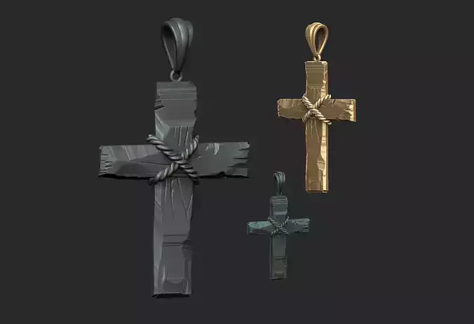 stylized cross 3D print model