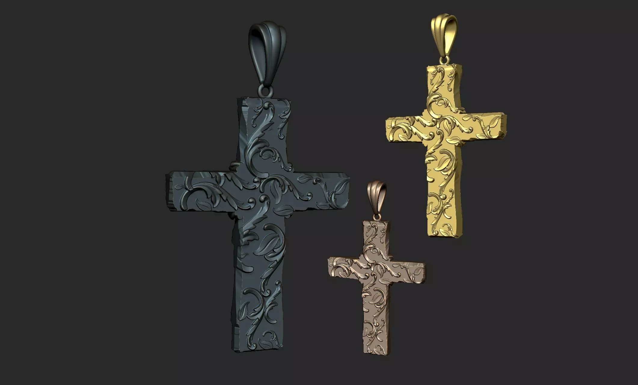 stylized cross 2 3D print model_0