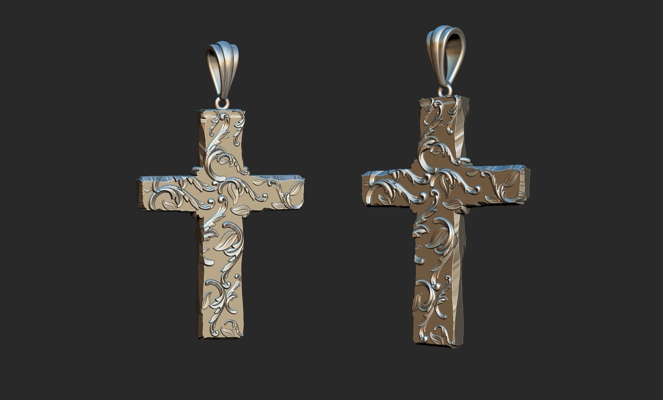 stylized cross 2 3D print model_1