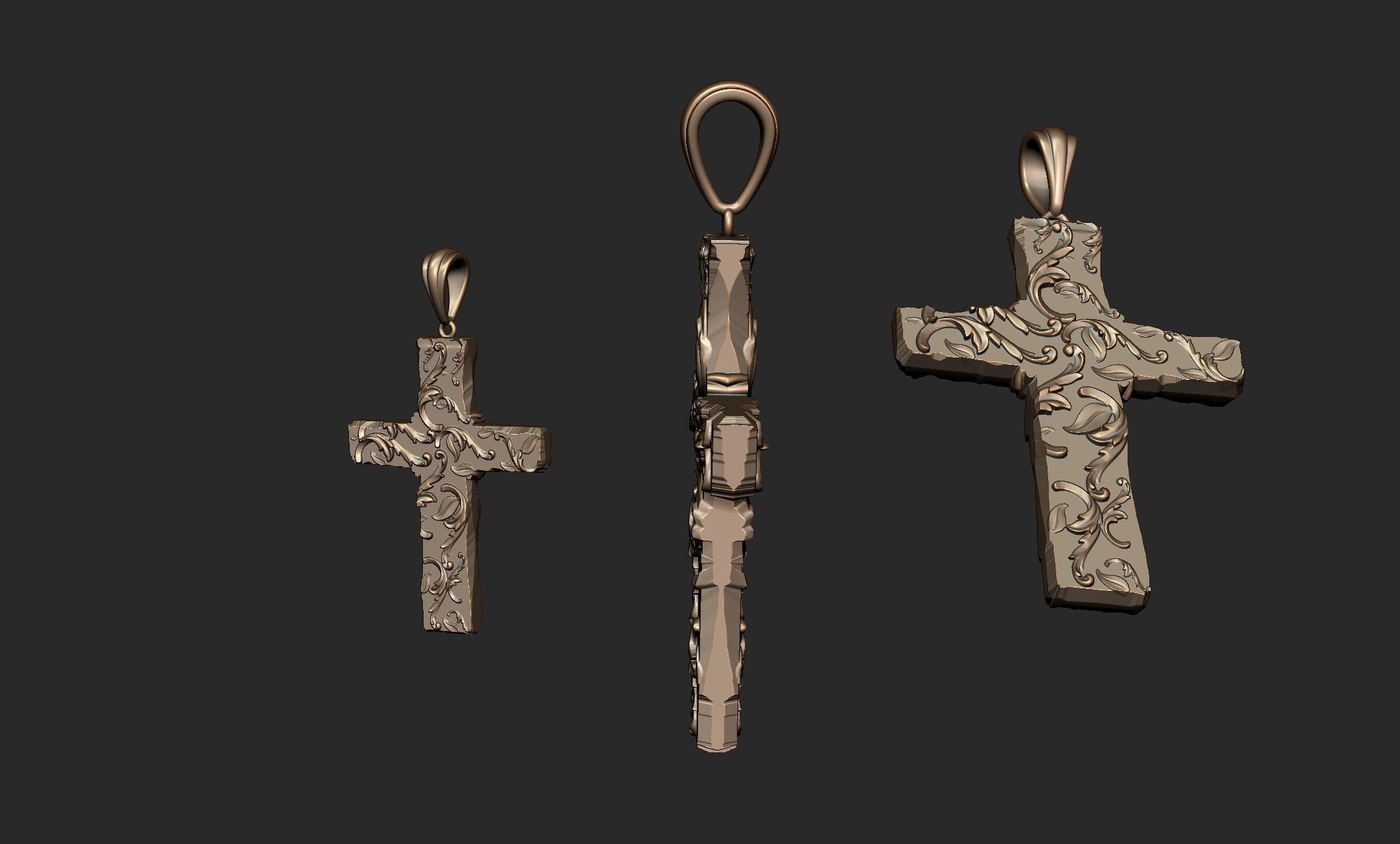stylized cross 2 3D print model_4