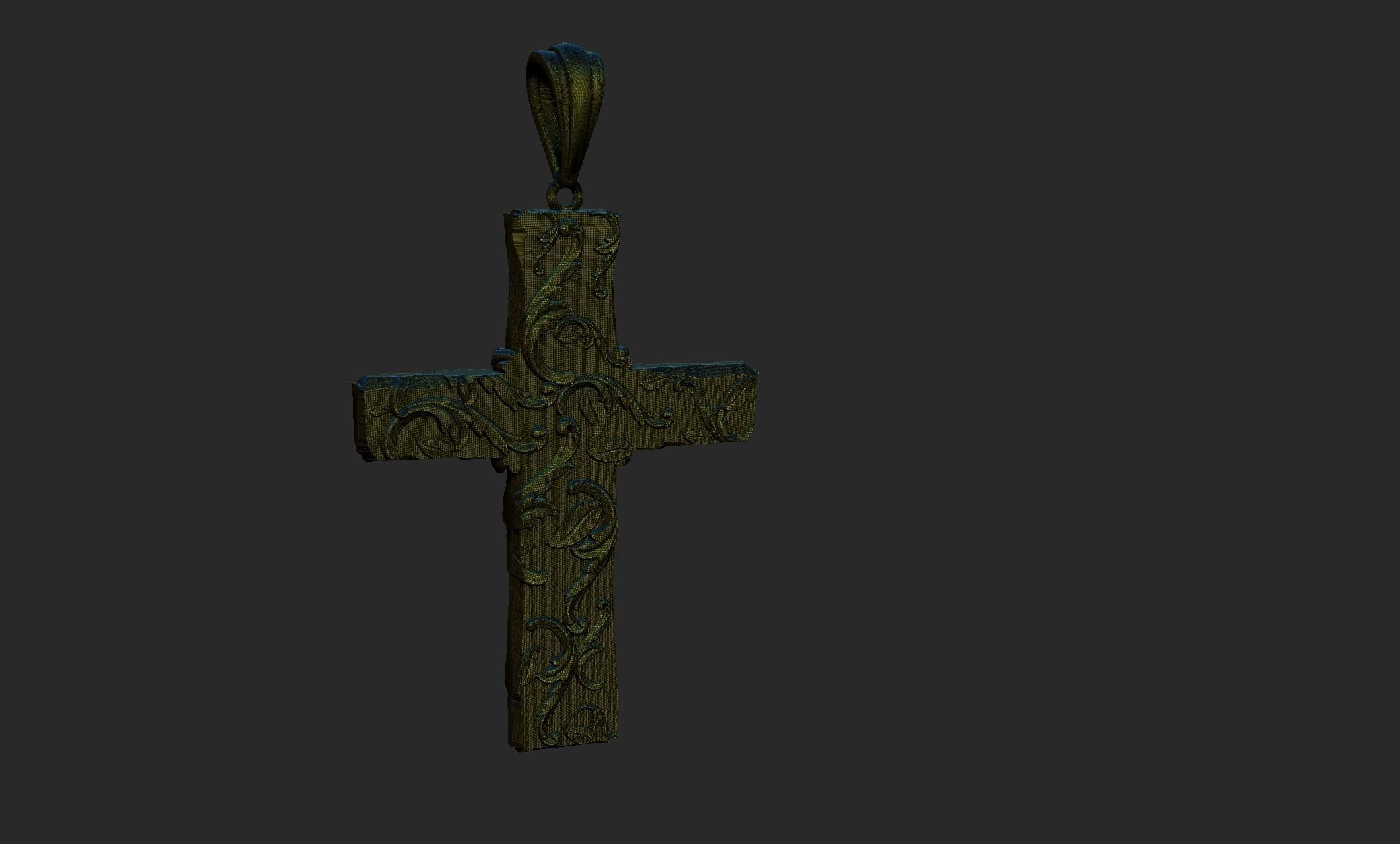 stylized cross 2 3D print model_2