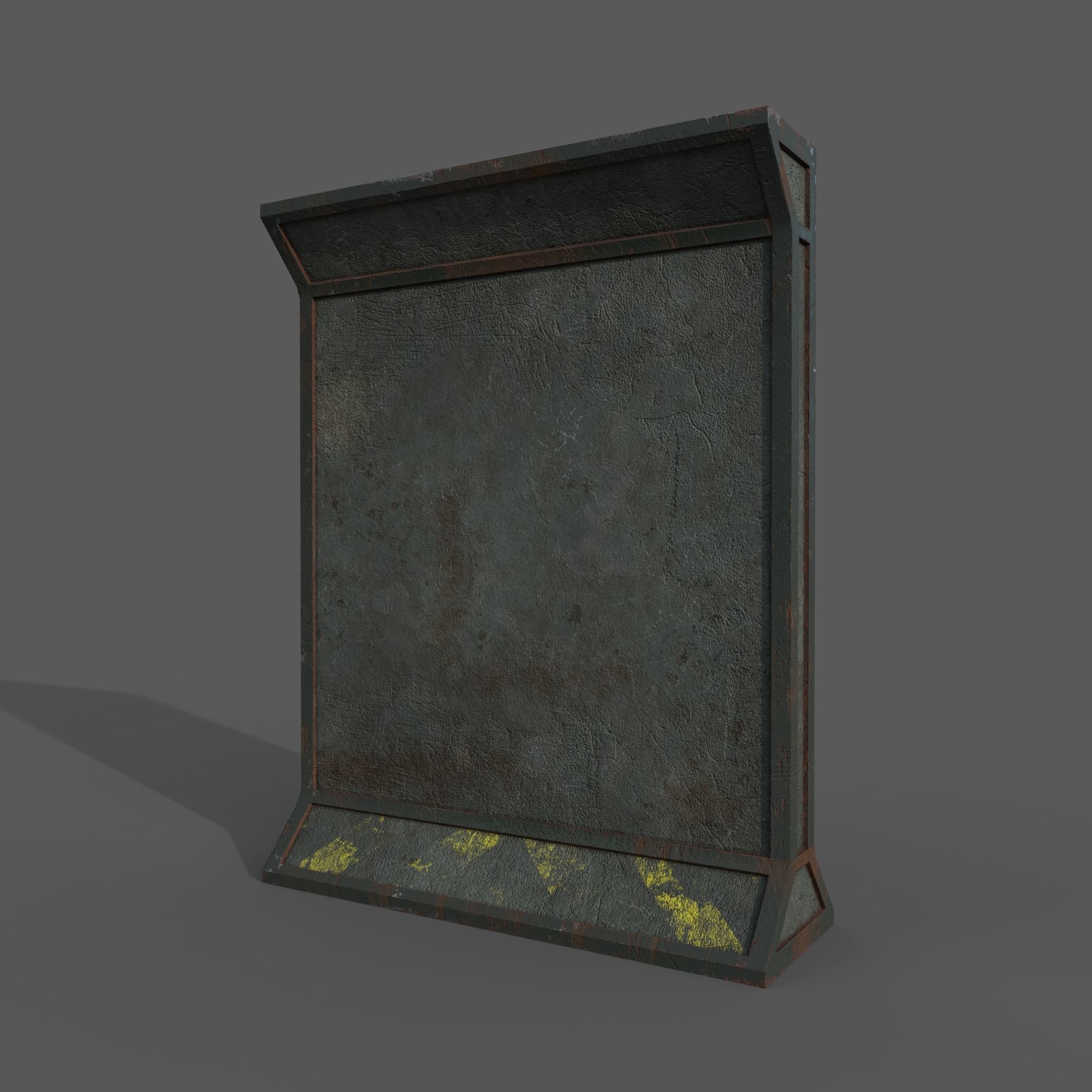 Concrete Wall Barricade Barrier 3D Model Collection_17