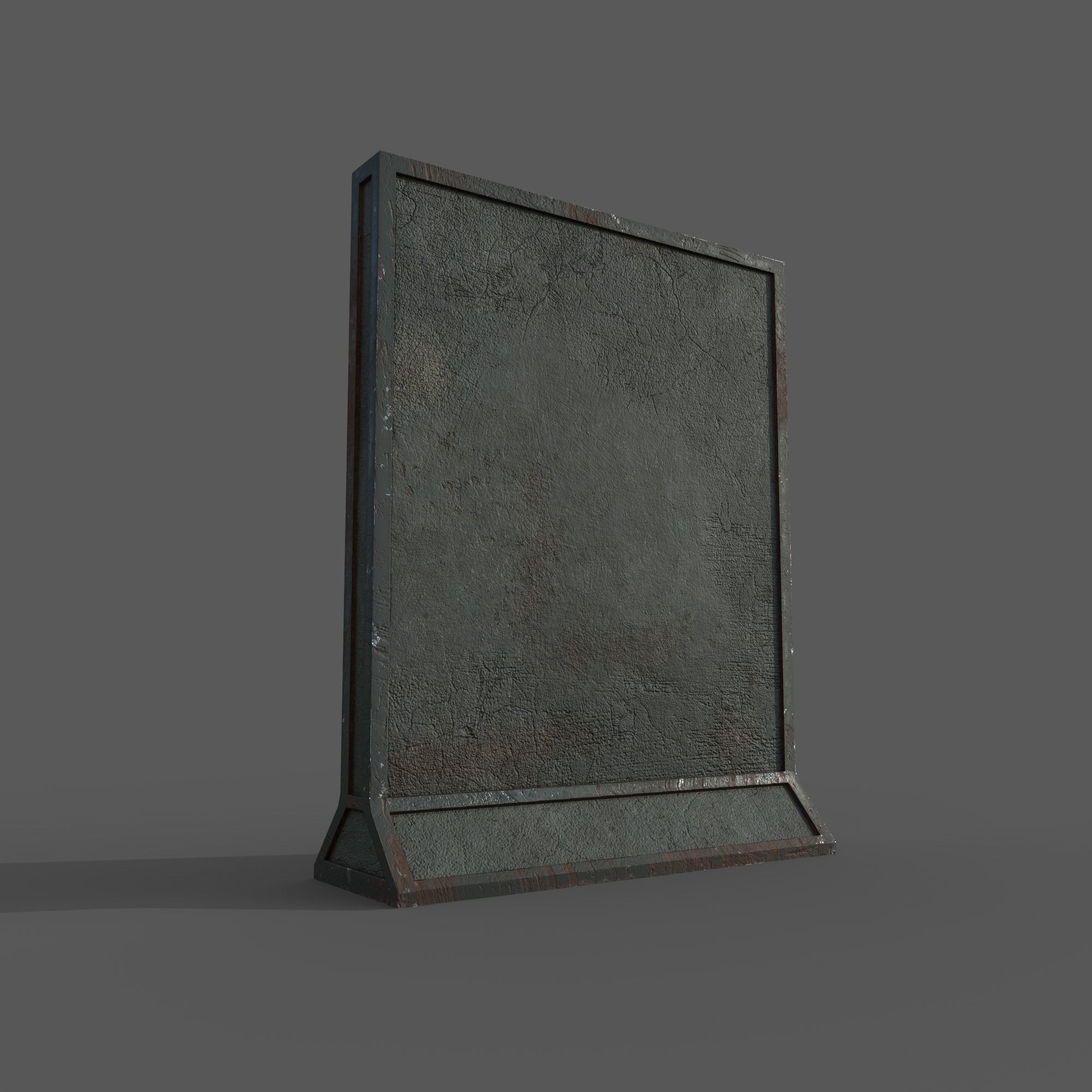 Concrete Wall Barricade Barrier 3D Model Collection_13