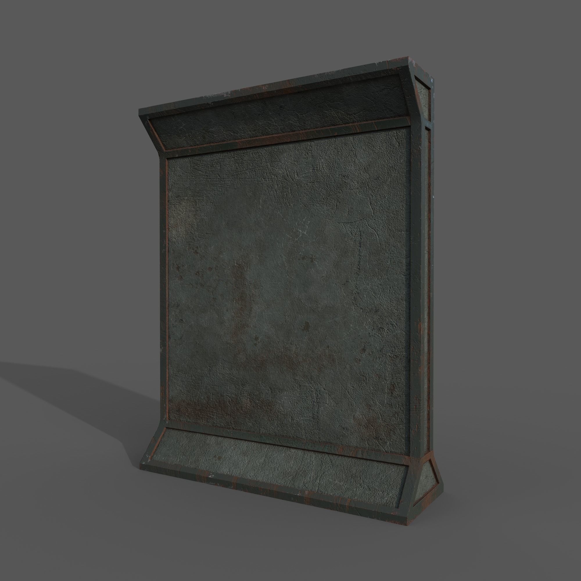 Concrete Wall Barricade Barrier 3D Model Collection_16