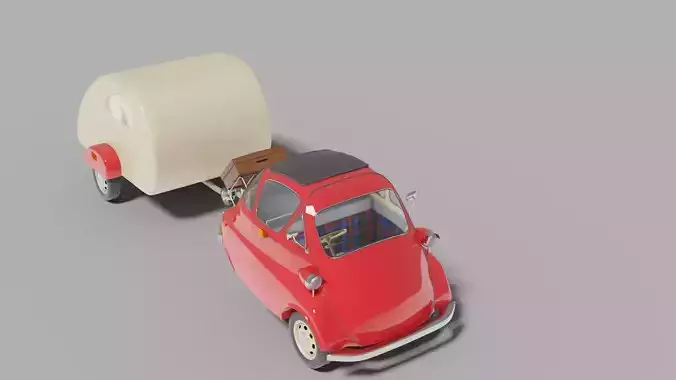 Vintage mini car 3D model