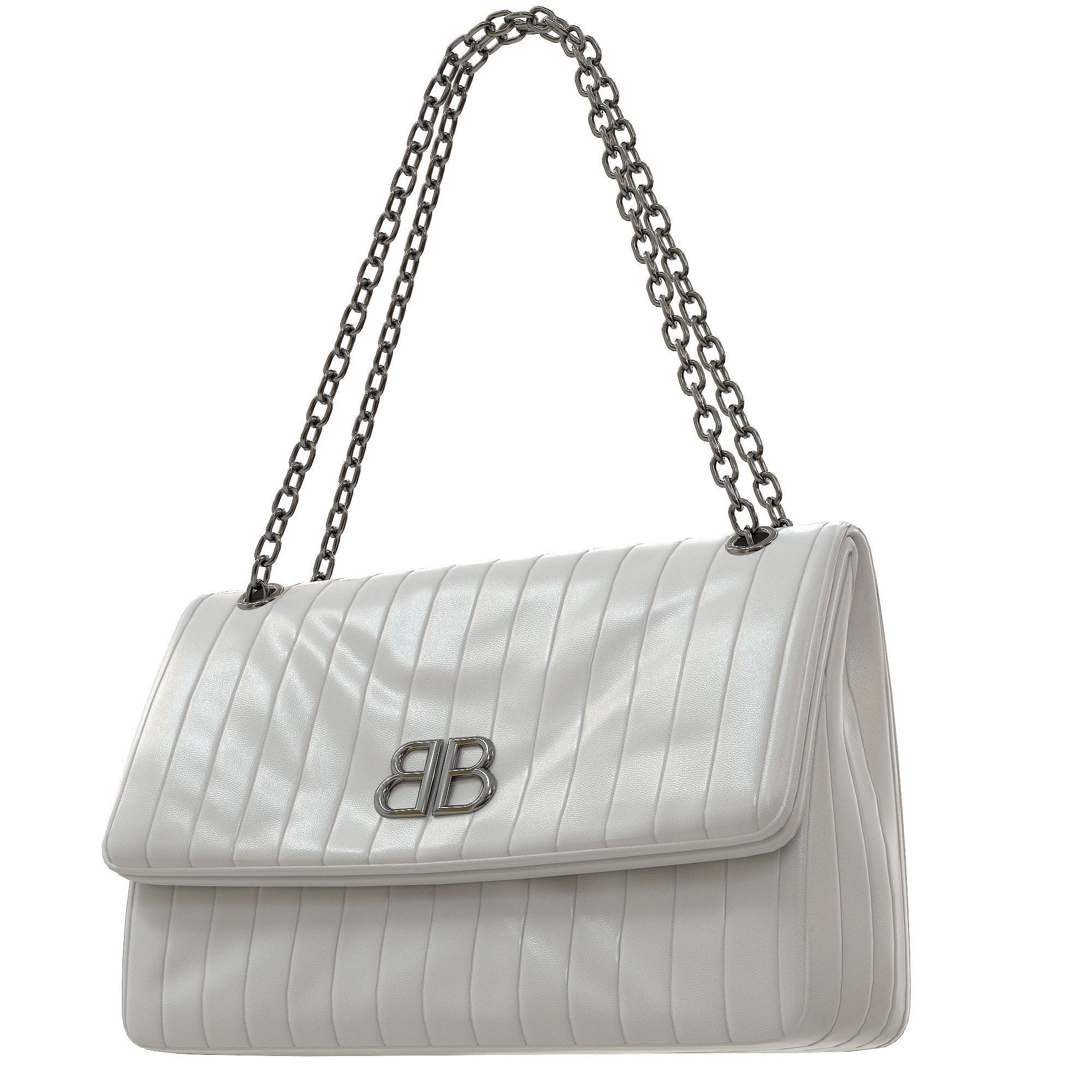 Balenciaga Monaco Medium Chain Bag 3D Model Collection_8
