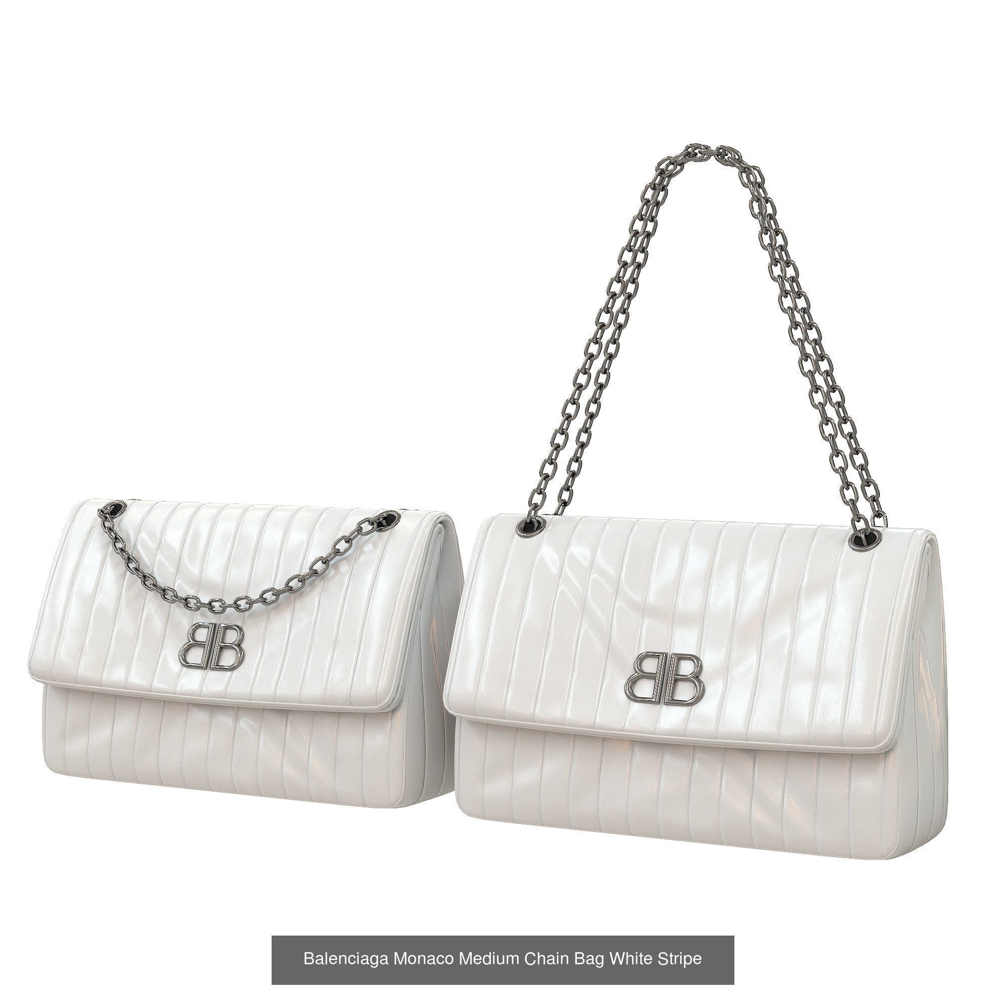 Balenciaga Monaco Medium Chain Bag 3D Model Collection_5