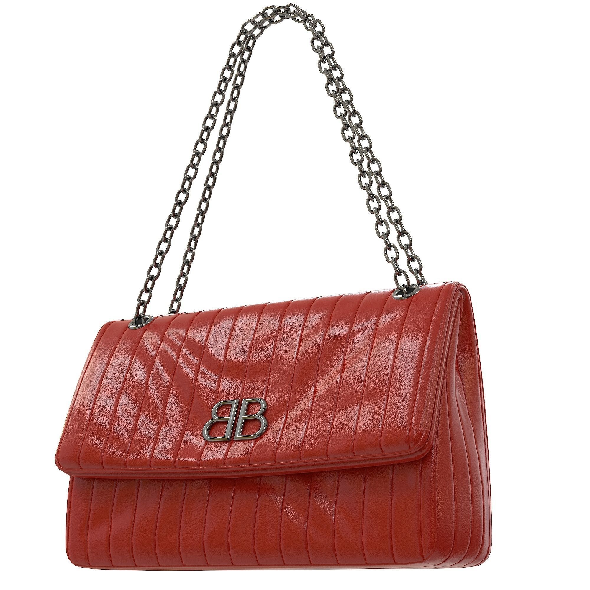 Balenciaga Monaco Medium Chain Bag 3D Model Collection_9