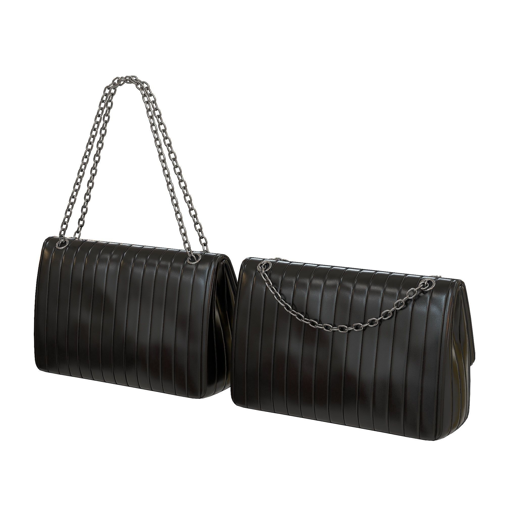 Balenciaga Monaco Medium Chain Bag 3D Model Collection_12