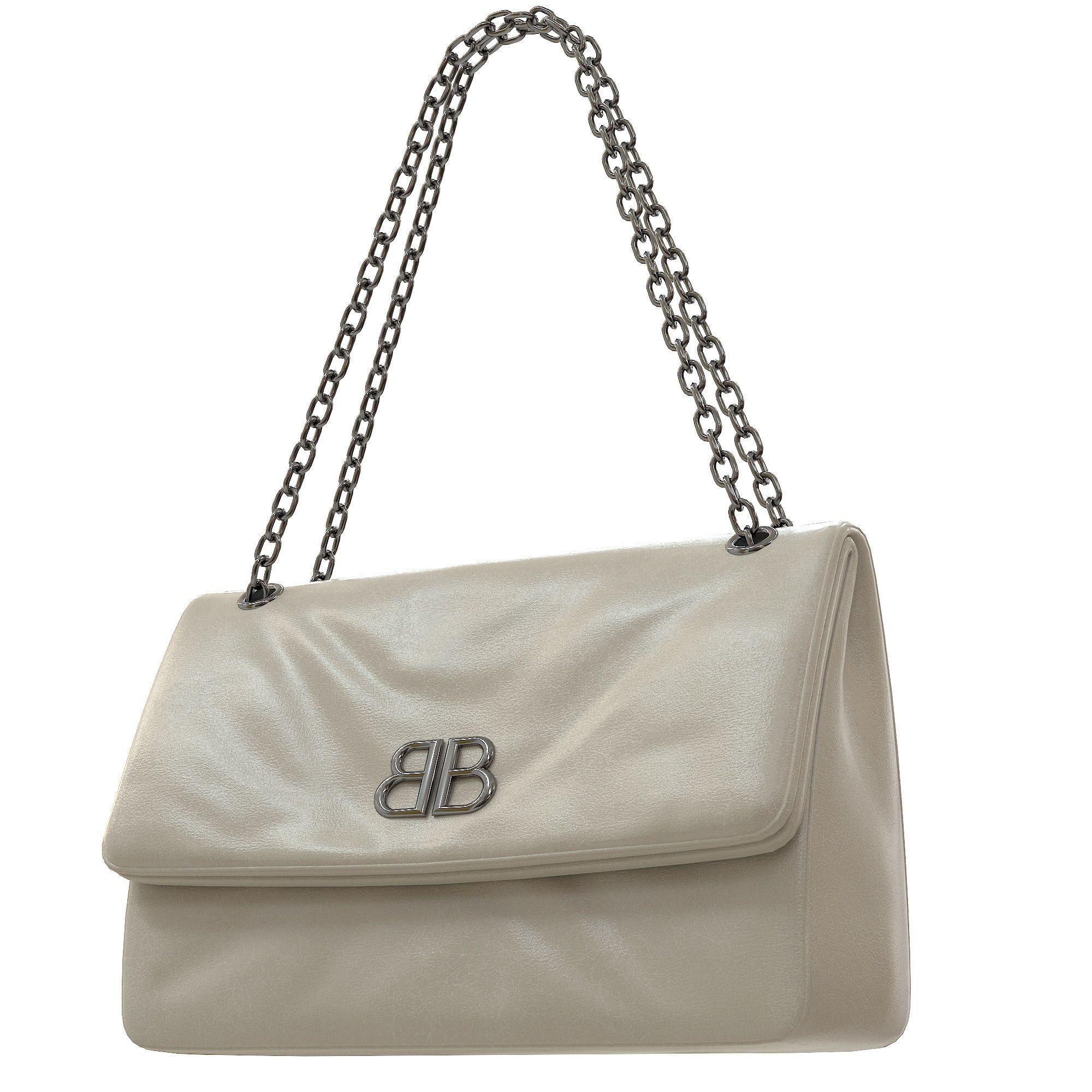 Balenciaga Monaco Medium Chain Bag 3D Model Collection_10