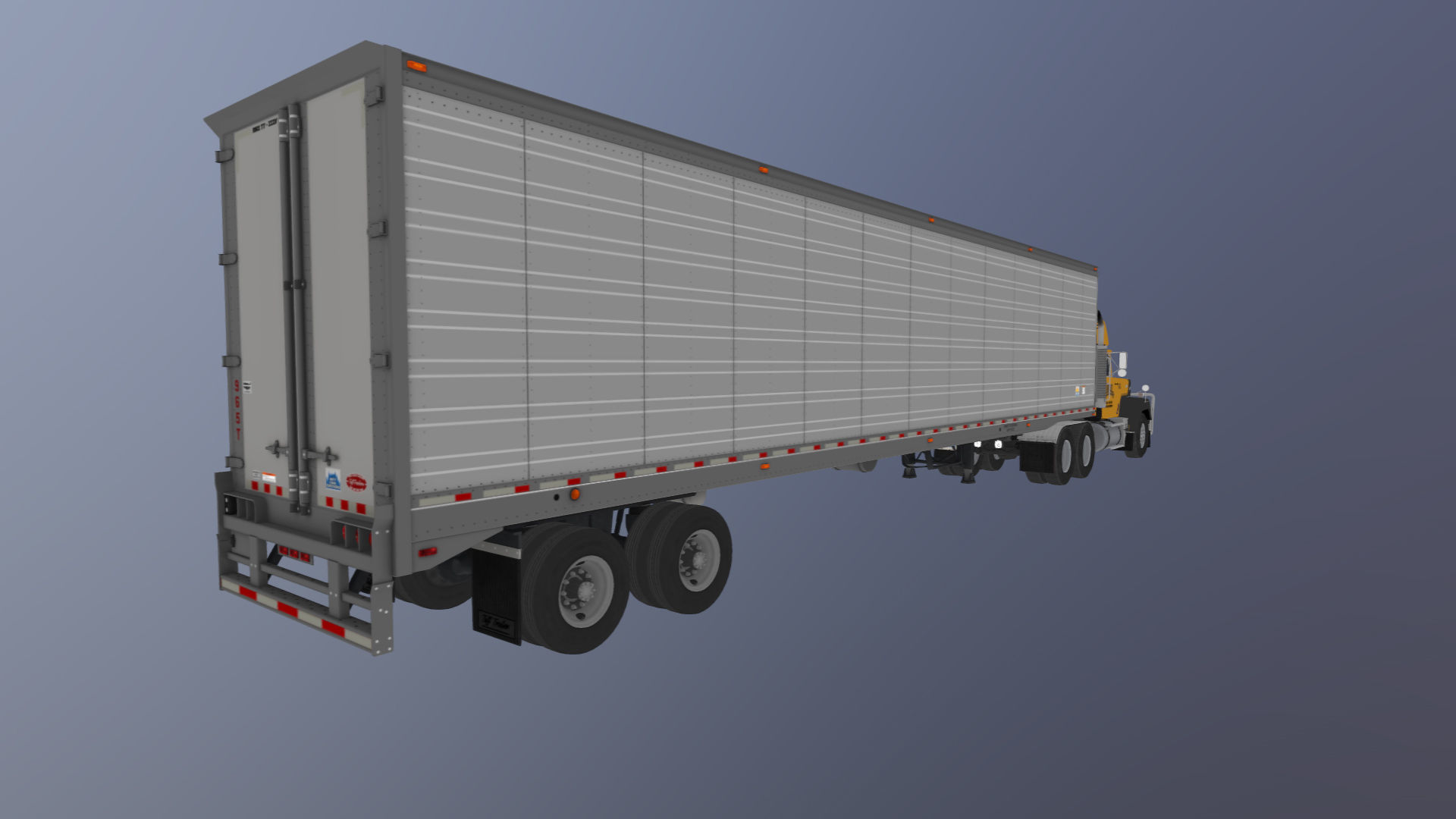 SuperLiner van trailer  Low-poly 3D model_37