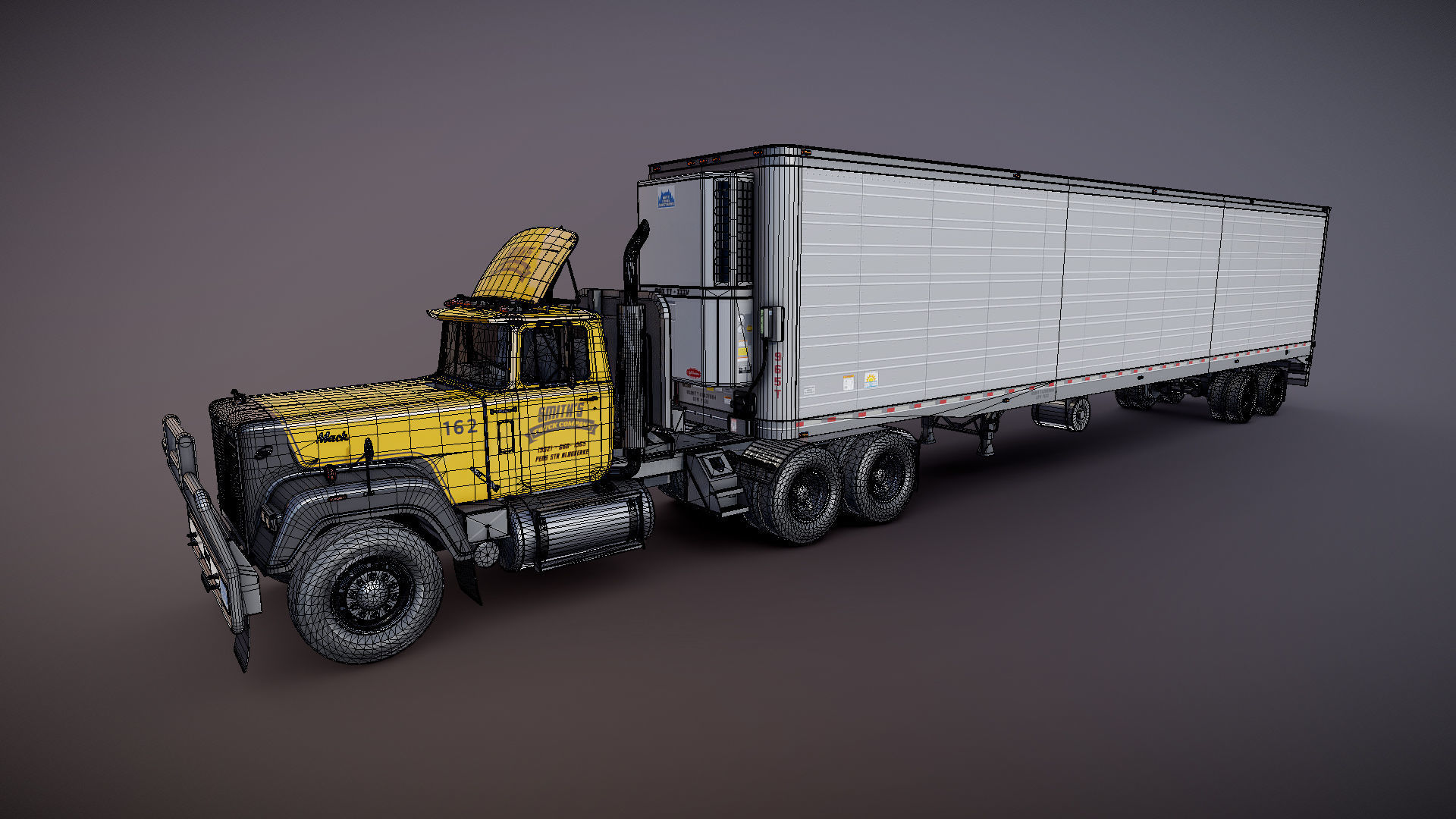 SuperLiner van trailer  Low-poly 3D model_28