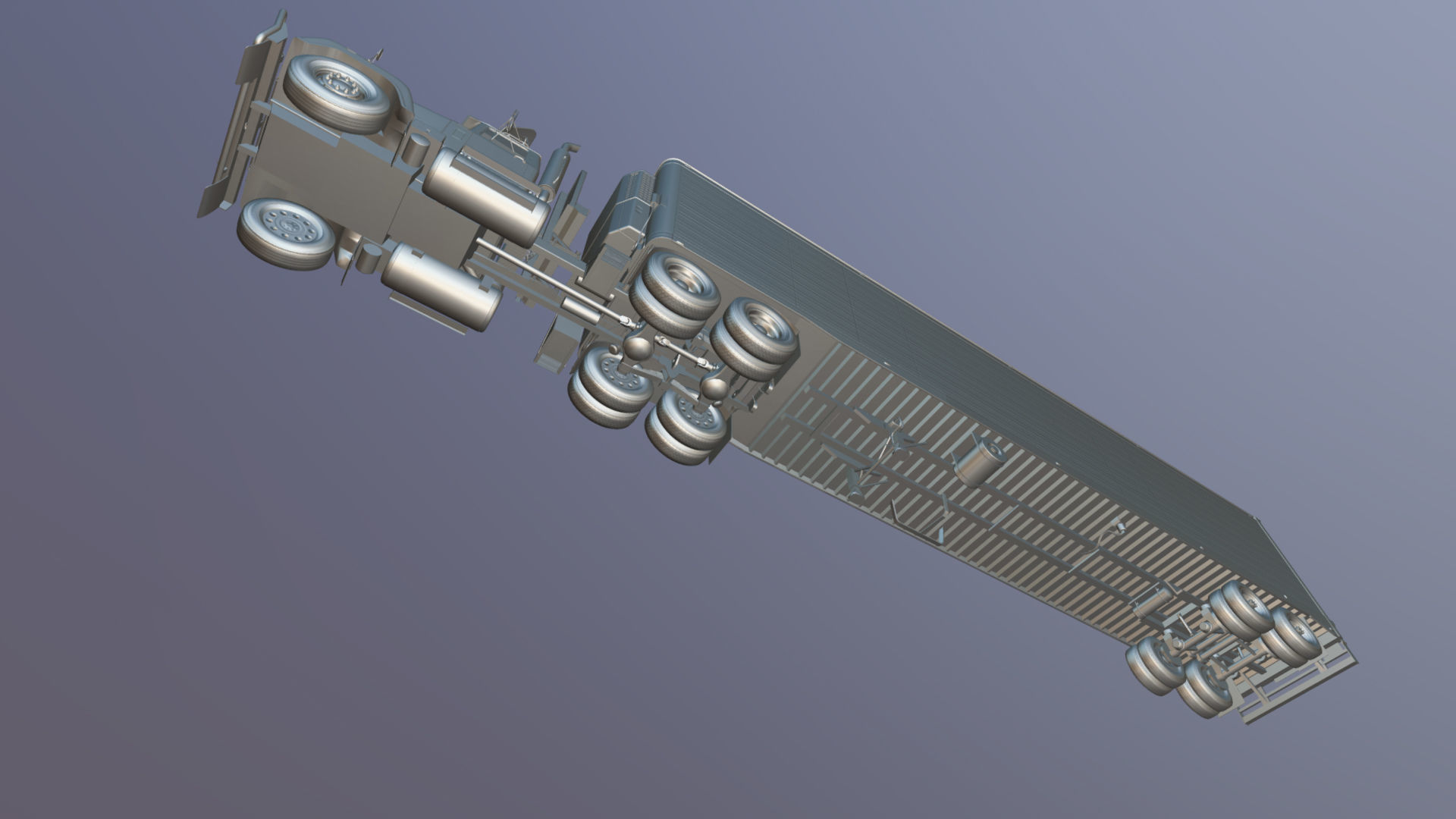 SuperLiner van trailer  Low-poly 3D model_41