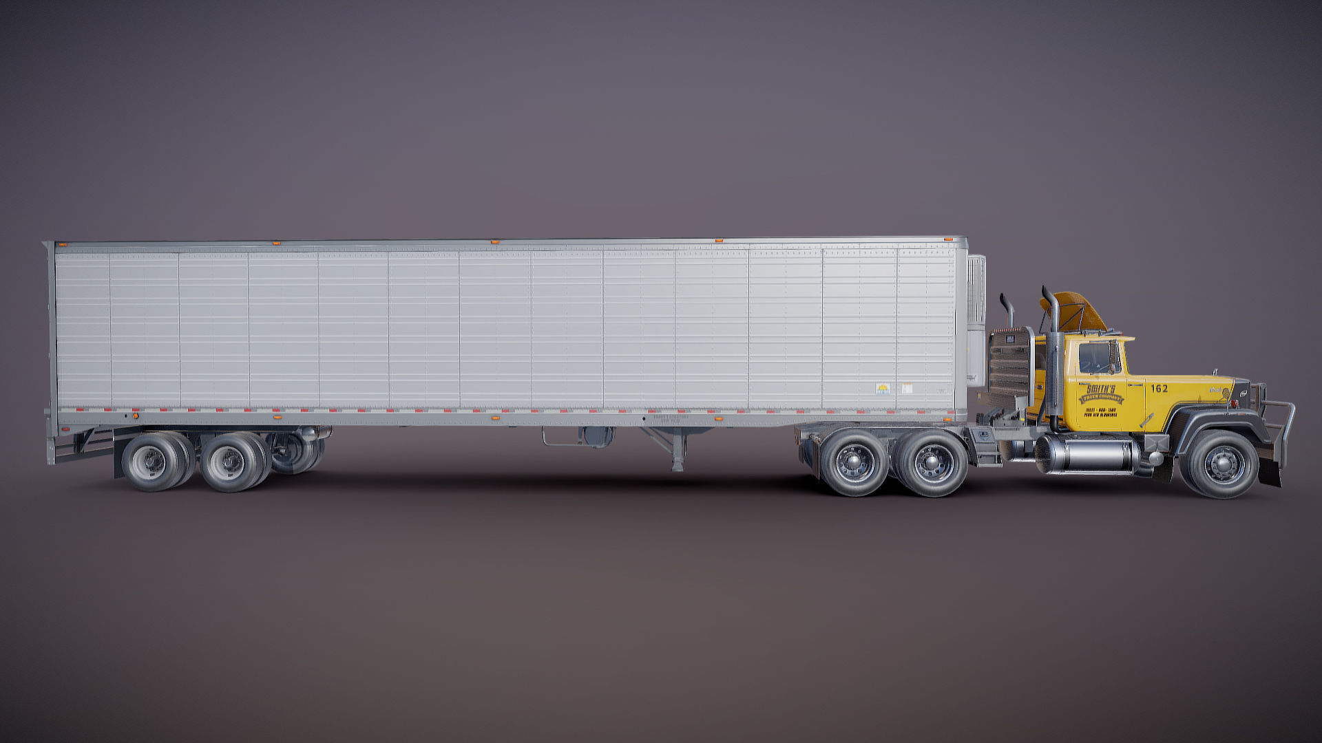 SuperLiner van trailer  Low-poly 3D model_19