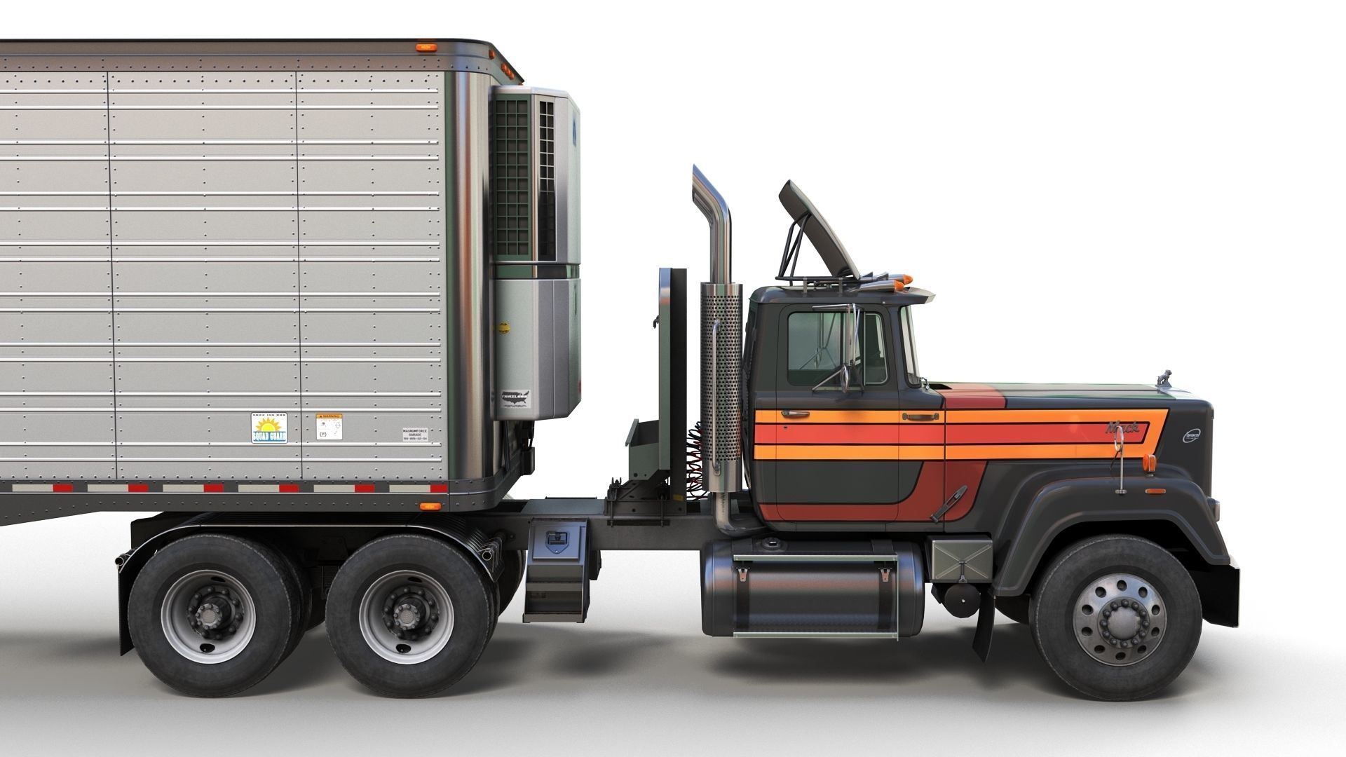 SuperLiner van trailer  Low-poly 3D model_4