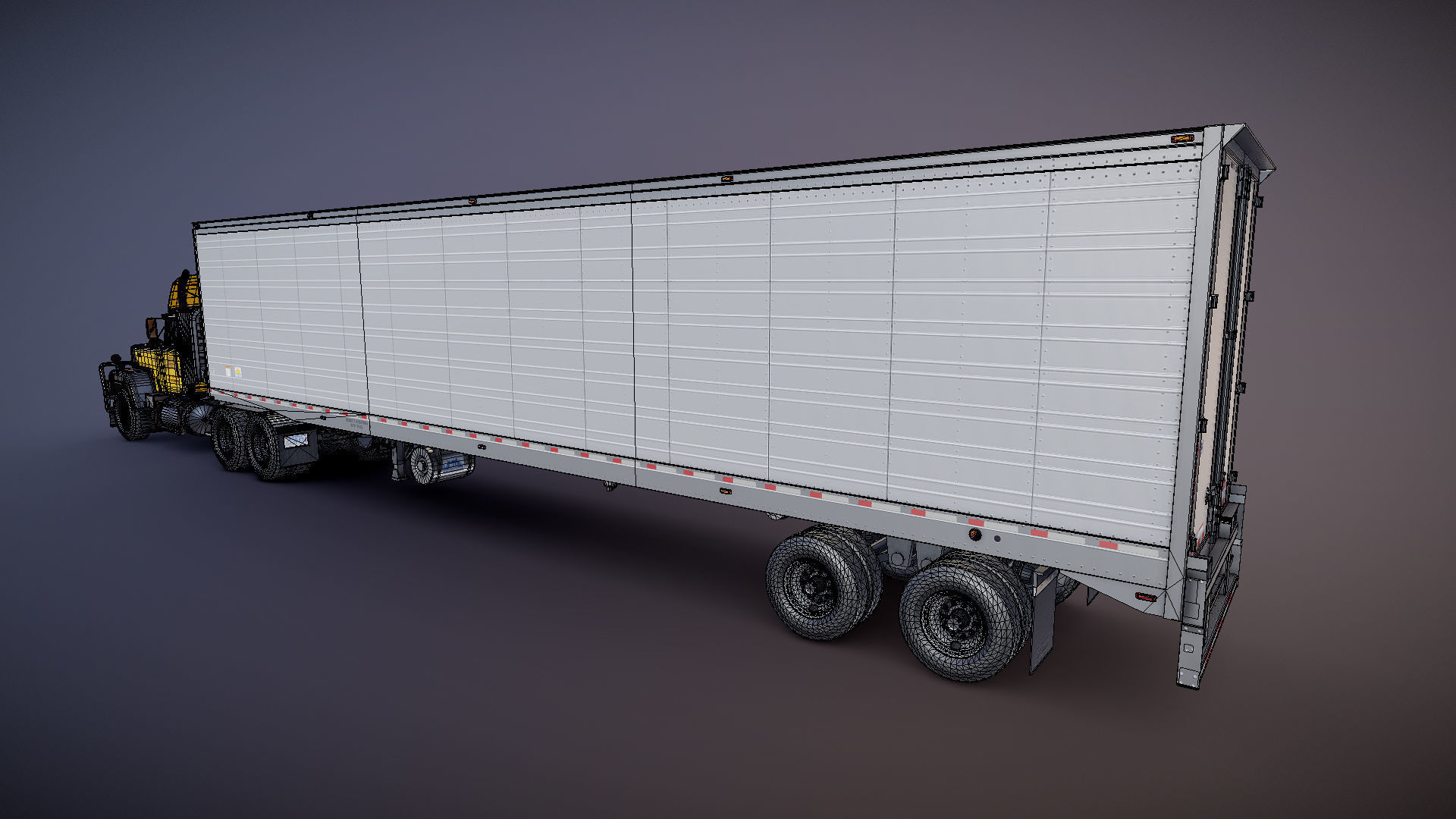 SuperLiner van trailer  Low-poly 3D model_31