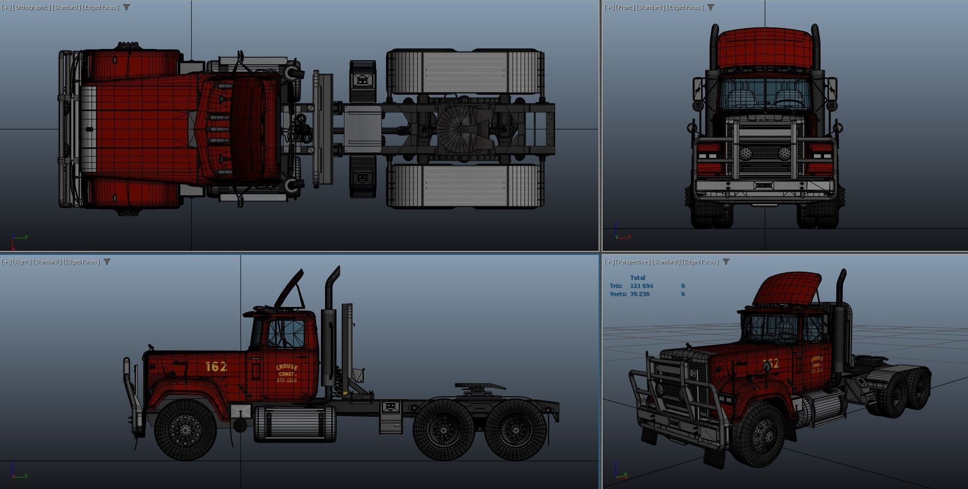 SuperLiner van trailer  Low-poly 3D model_51