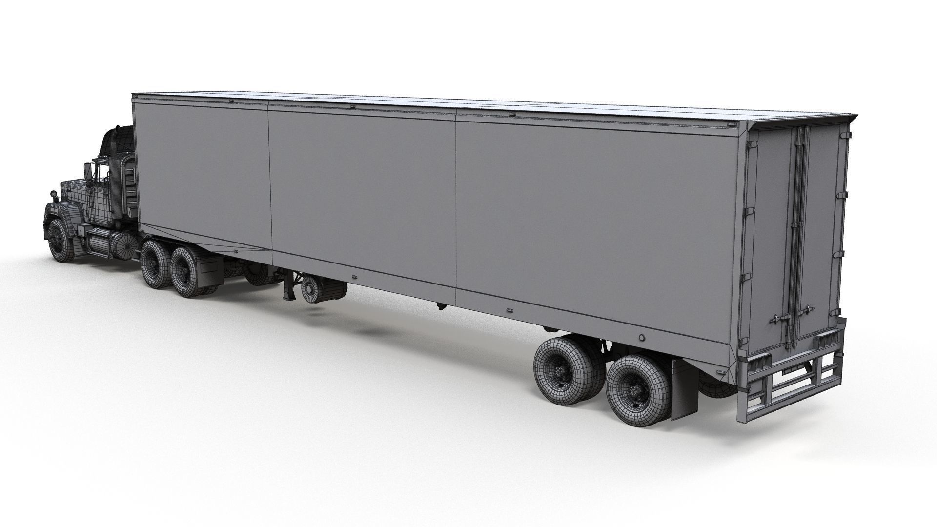 SuperLiner van trailer  Low-poly 3D model_13