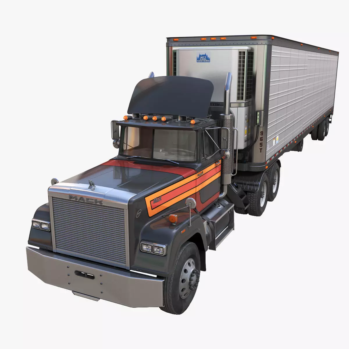 SuperLiner van trailer  Low-poly 3D model_0