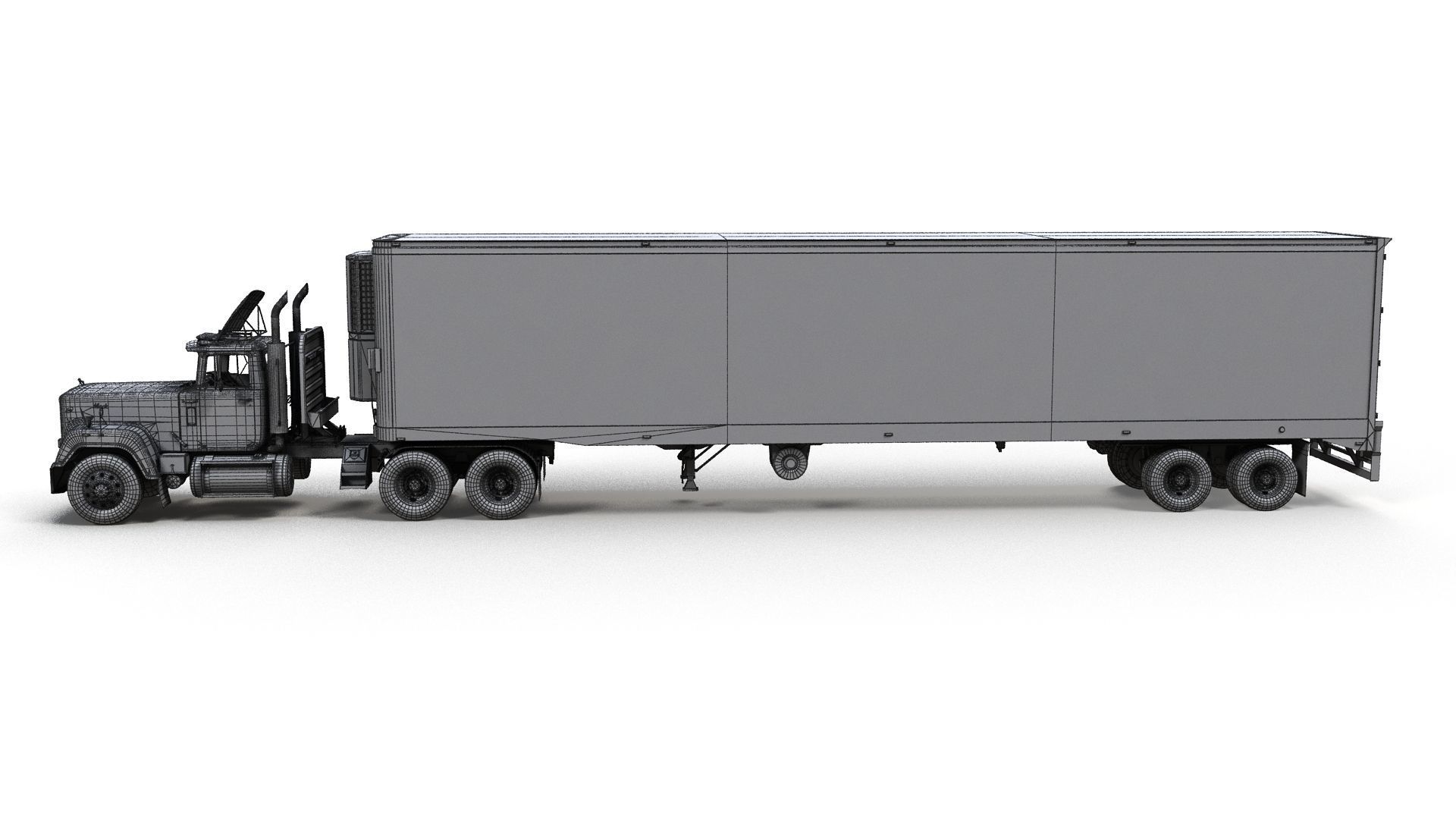 SuperLiner van trailer  Low-poly 3D model_16
