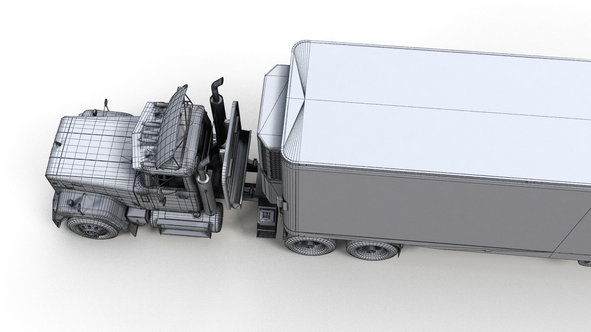 SuperLiner van trailer  Low-poly 3D model_14
