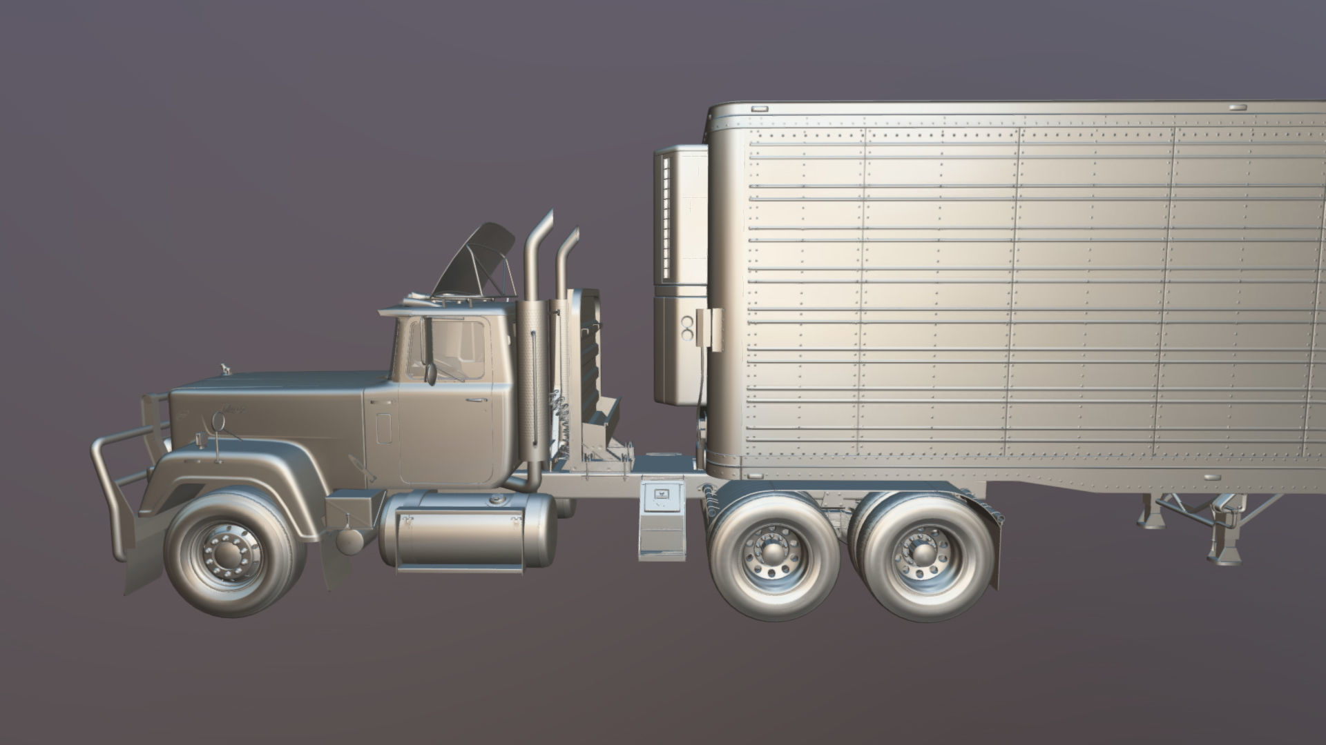 SuperLiner van trailer  Low-poly 3D model_39