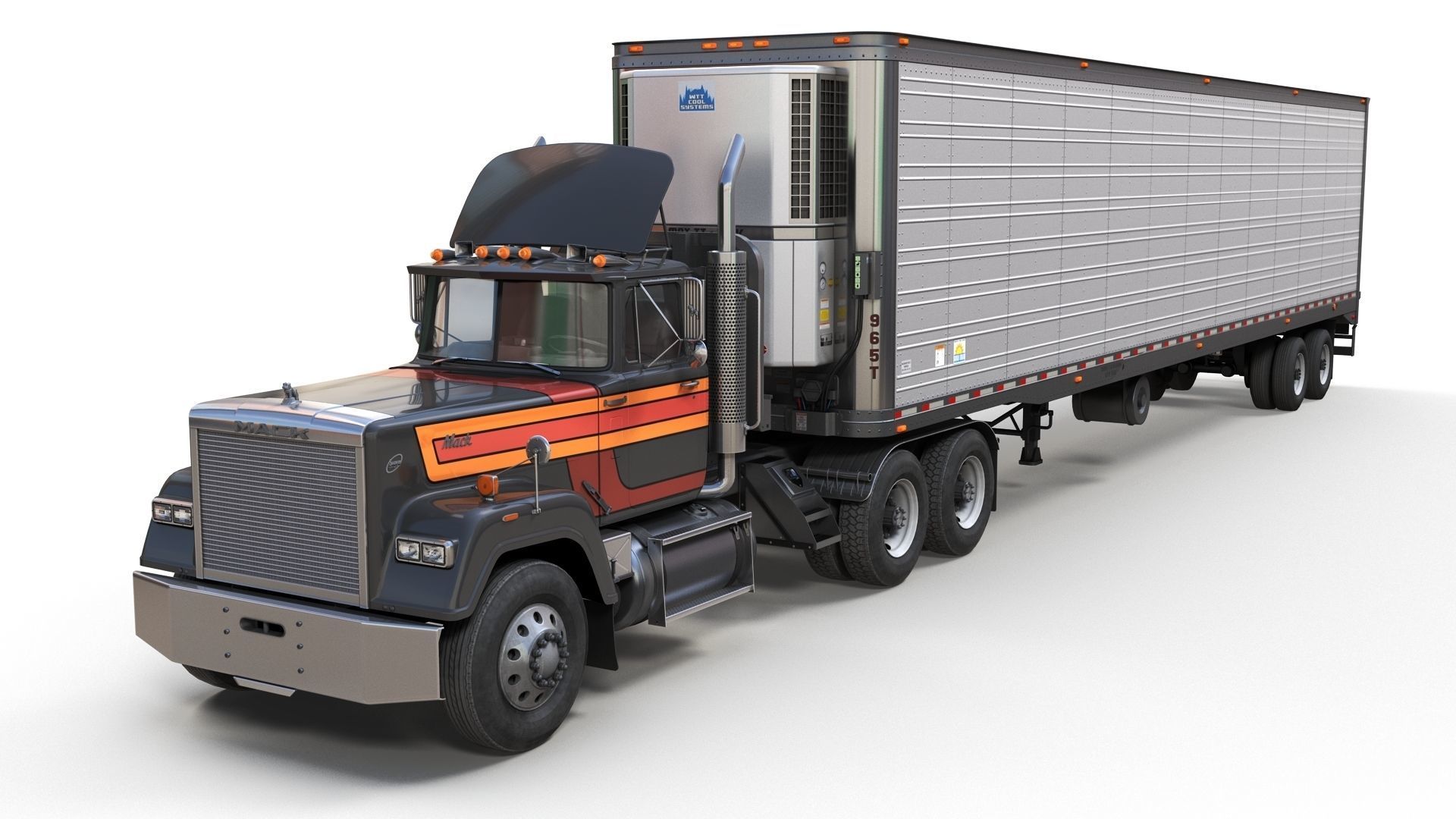 SuperLiner van trailer  Low-poly 3D model_2