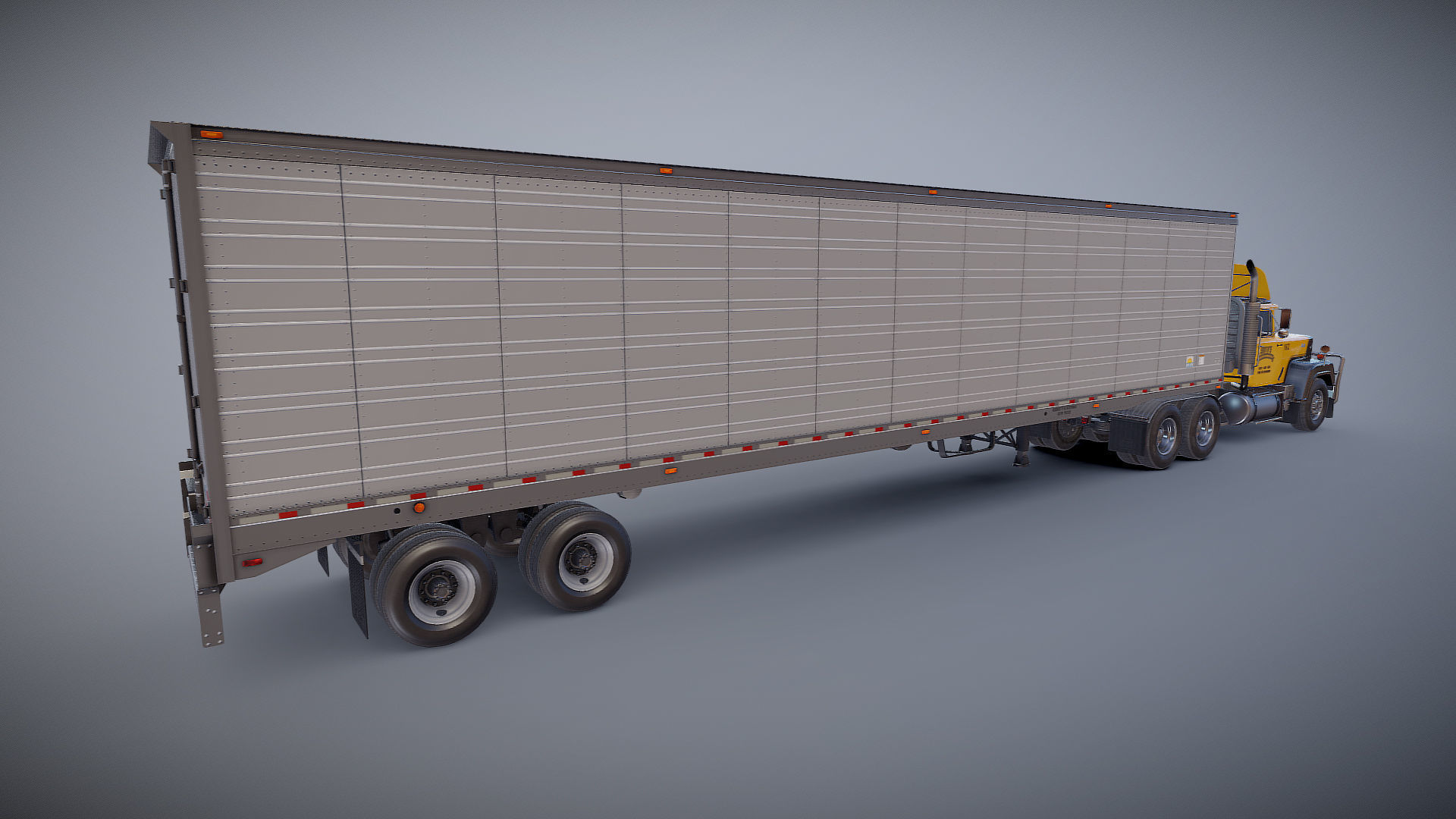 SuperLiner van trailer  Low-poly 3D model_23