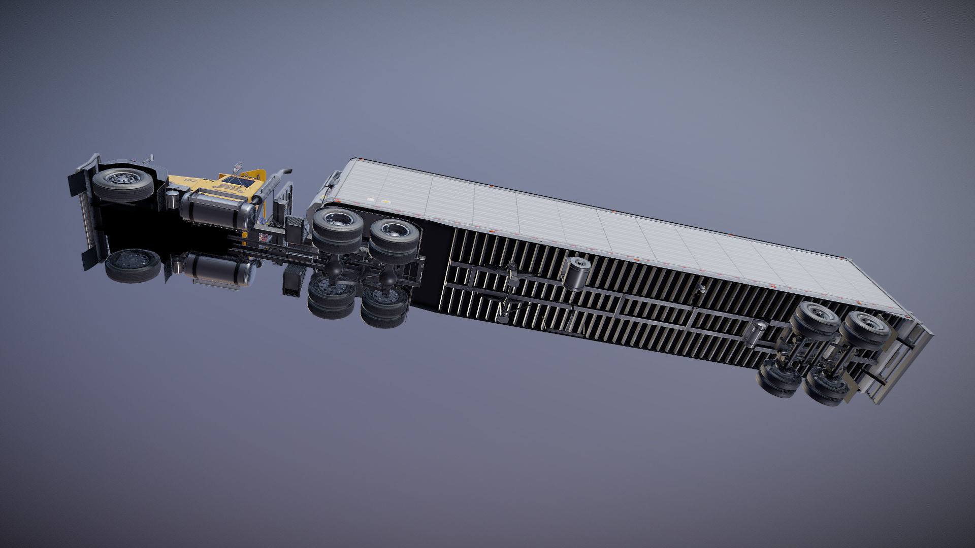 SuperLiner van trailer  Low-poly 3D model_29