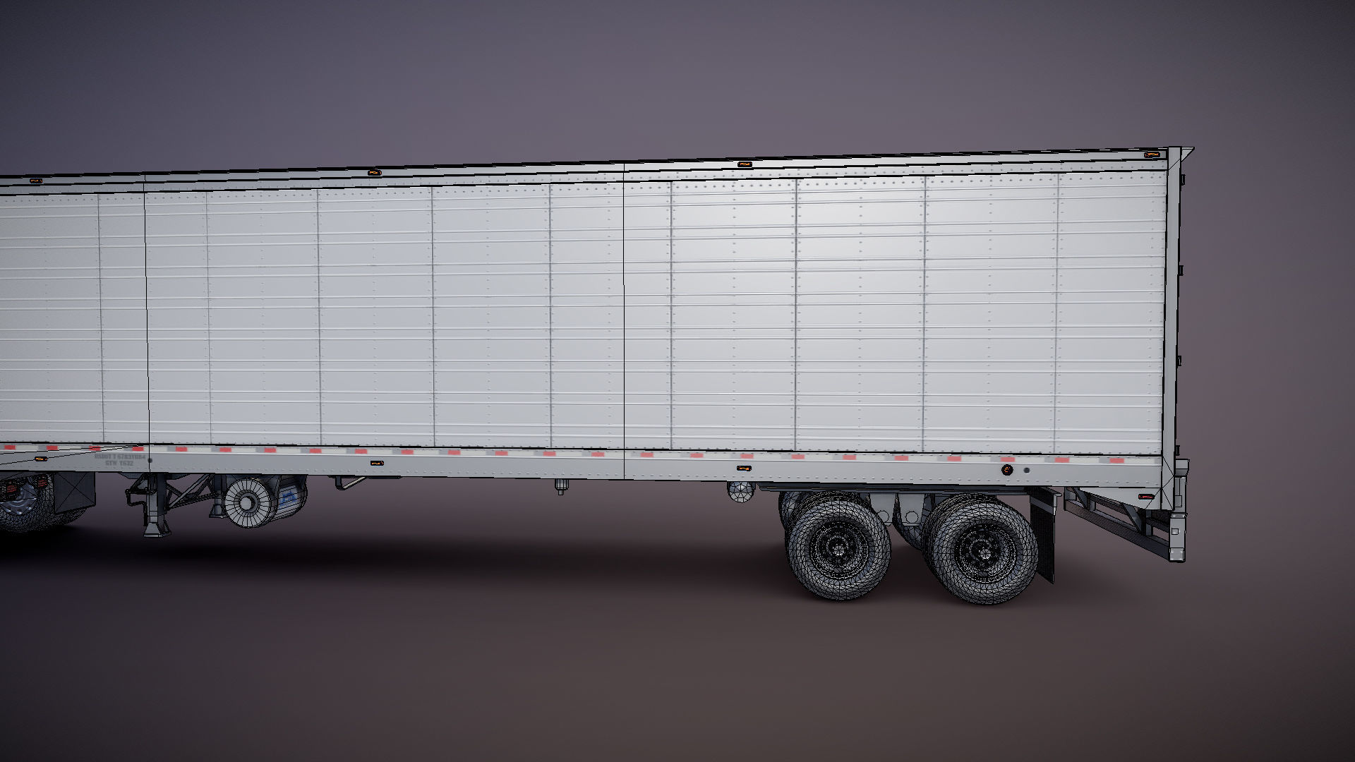 SuperLiner van trailer  Low-poly 3D model_30