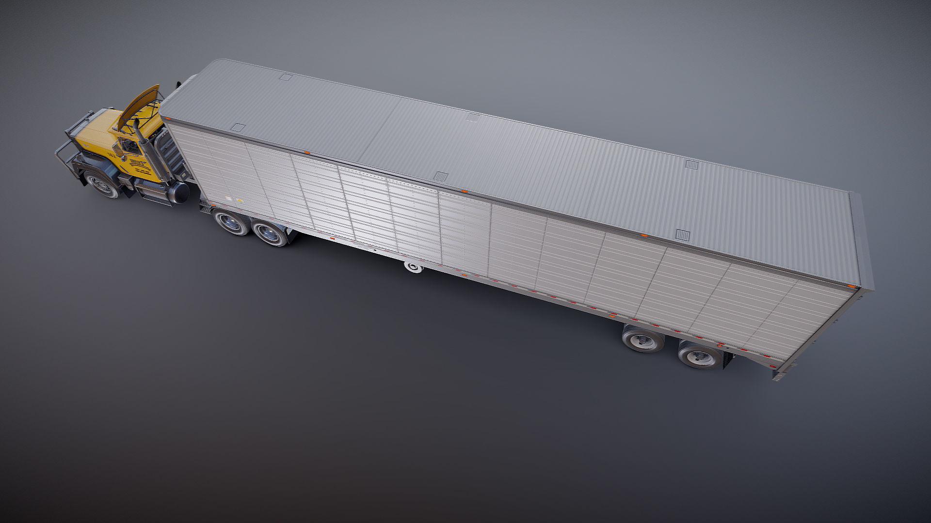 SuperLiner van trailer  Low-poly 3D model_24