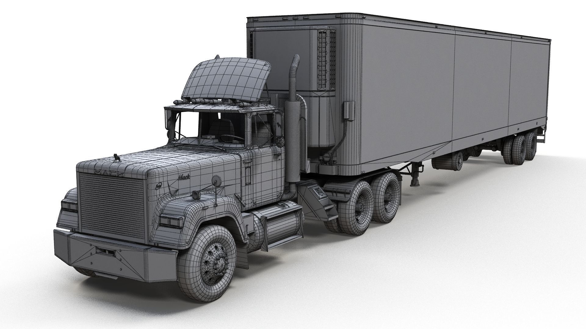 SuperLiner van trailer  Low-poly 3D model_10