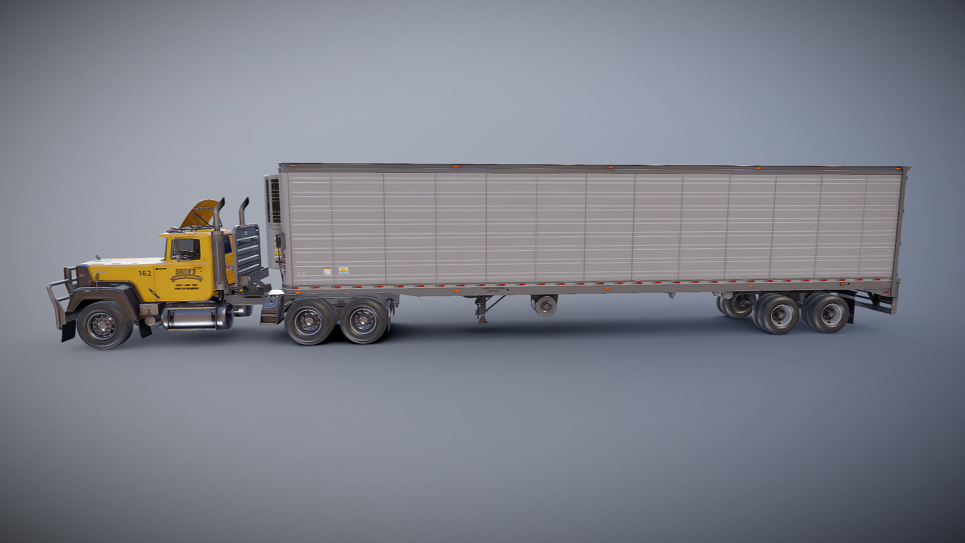SuperLiner van trailer  Low-poly 3D model_20