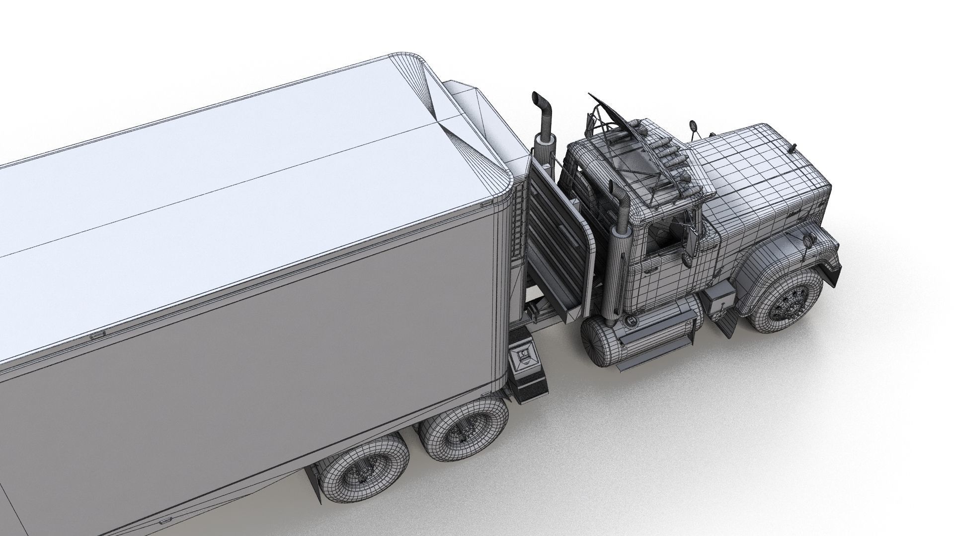 SuperLiner van trailer  Low-poly 3D model_15