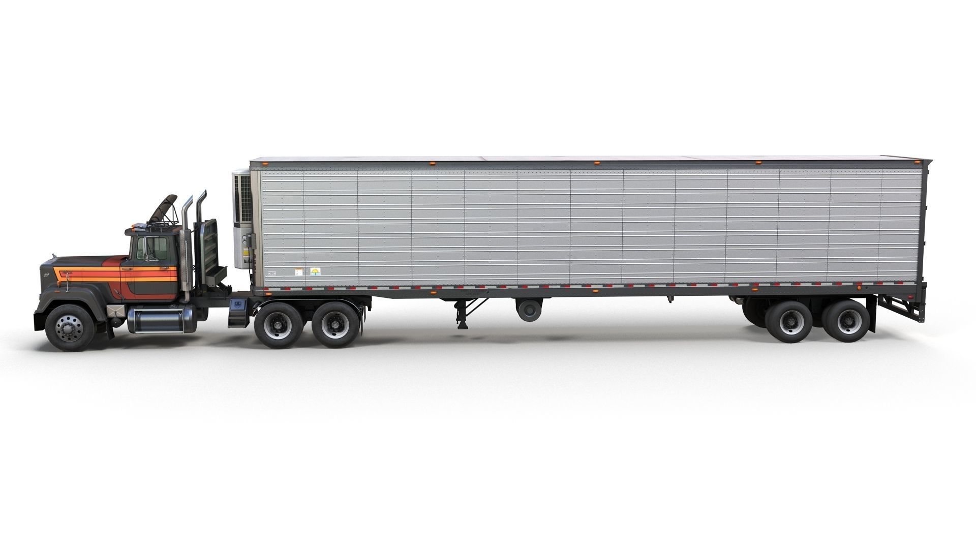 SuperLiner van trailer  Low-poly 3D model_8