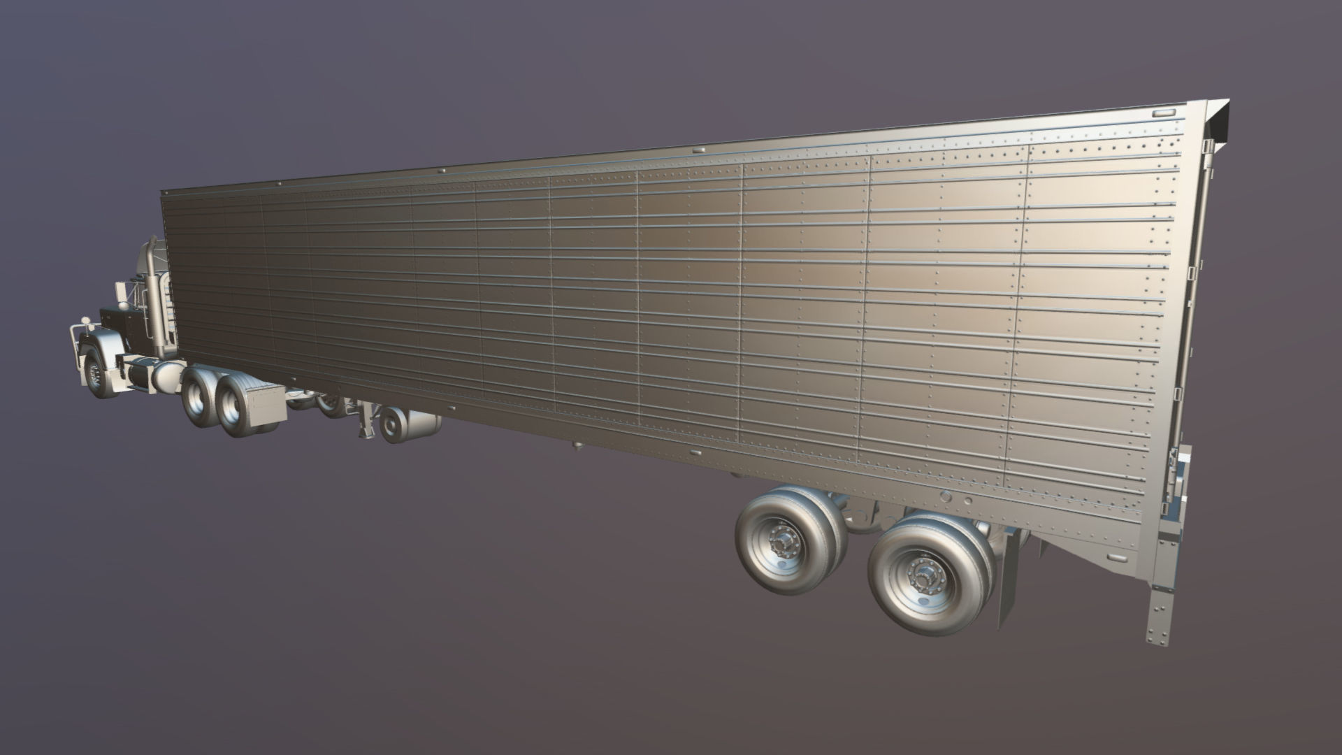 SuperLiner van trailer  Low-poly 3D model_40