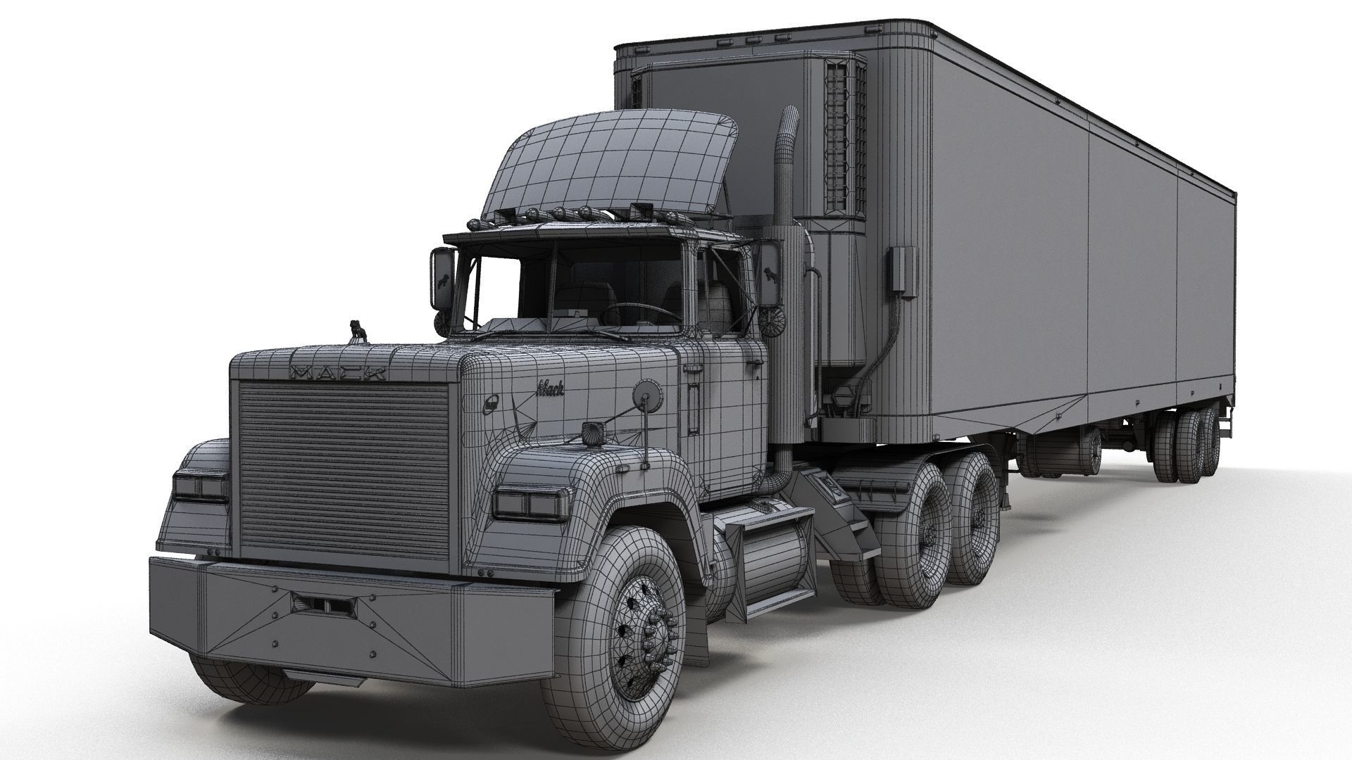 SuperLiner van trailer  Low-poly 3D model_17