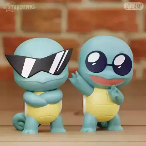 SQUIRTLE SQUAD CHIBI SHADES SUNGLASSES POKEMON 3 MODELS 3D print model