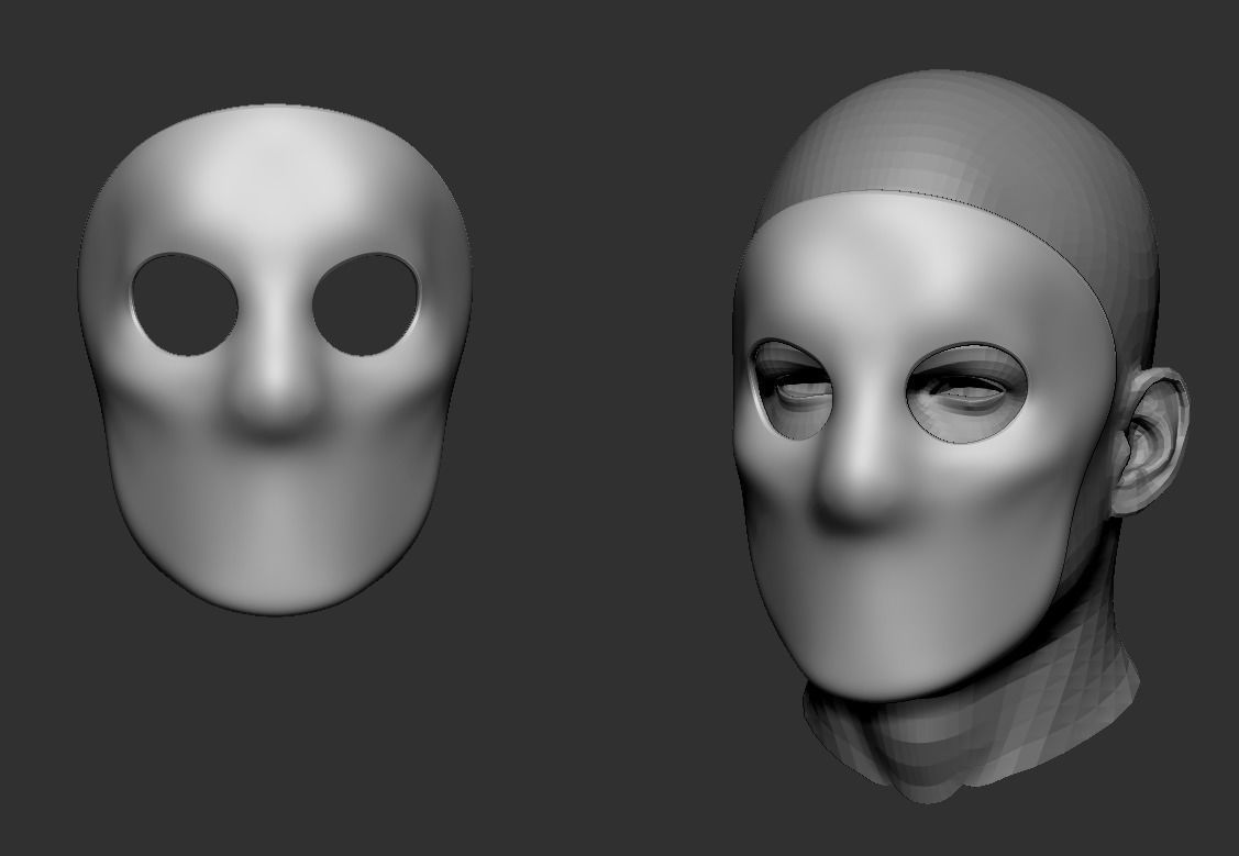 Simple Mask Halloween 3D print model_7