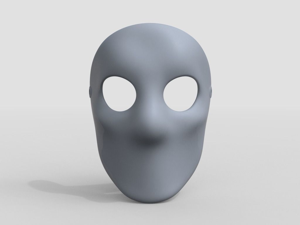 Simple Mask Halloween 3D print model_5