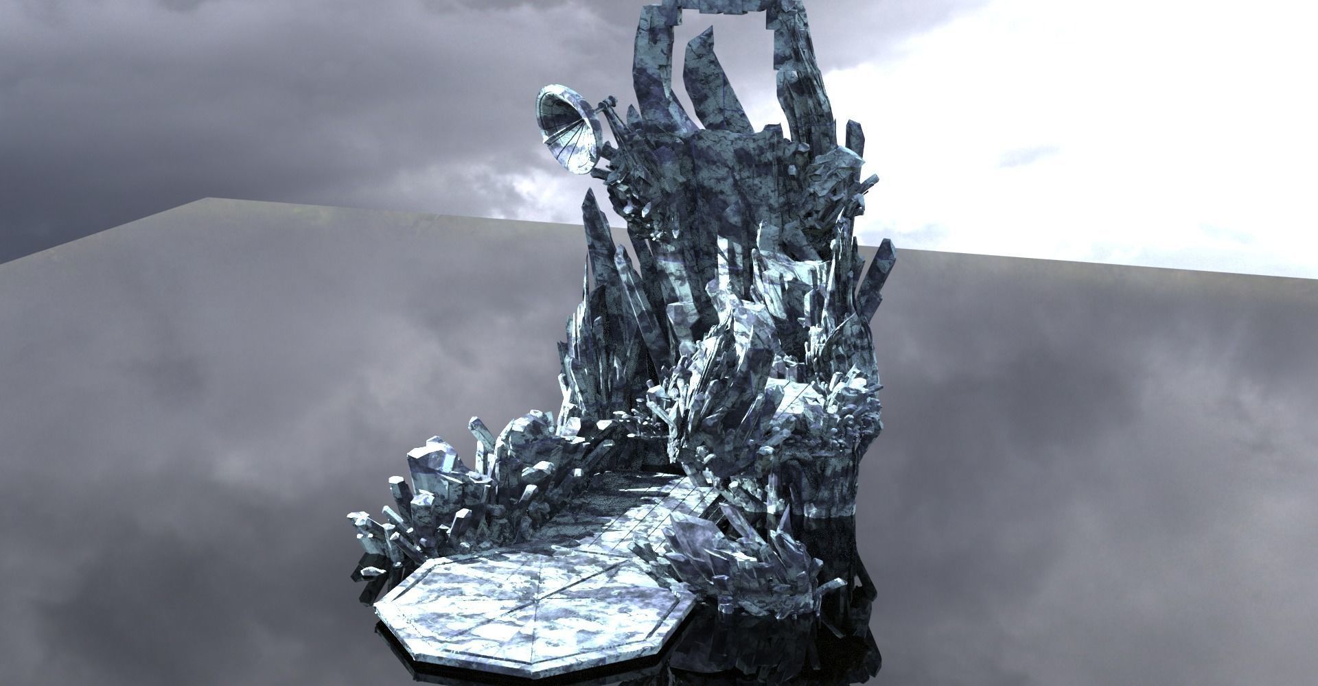 Crystal cliff Rocks 3 3D model_1