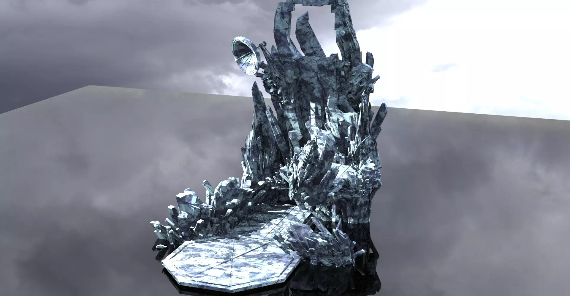 Crystal cliff Rocks 3 3D model_0